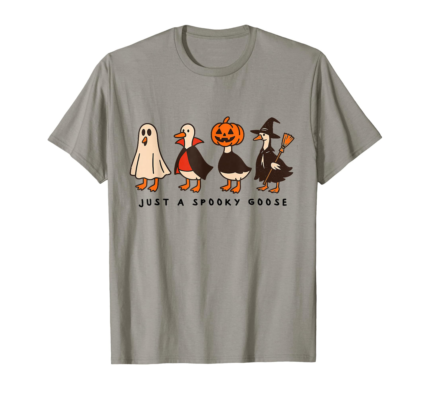 Just A Spooky Goose Halloween Silly Goose Funny Halloween T-Shirt