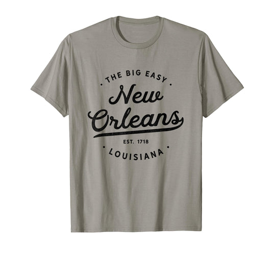 Classic Retro Vintage New Orleans Louisiana Casual Big Easy T-Shirt
