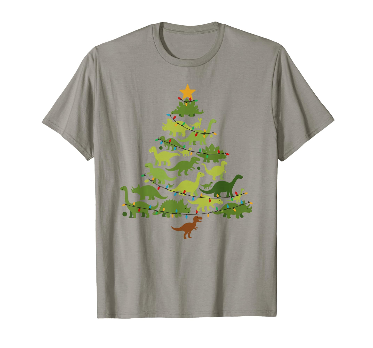 Dinosaurs Christmas Tree Merry Dinomas Santa Xmas Boys Kids T-Shirt