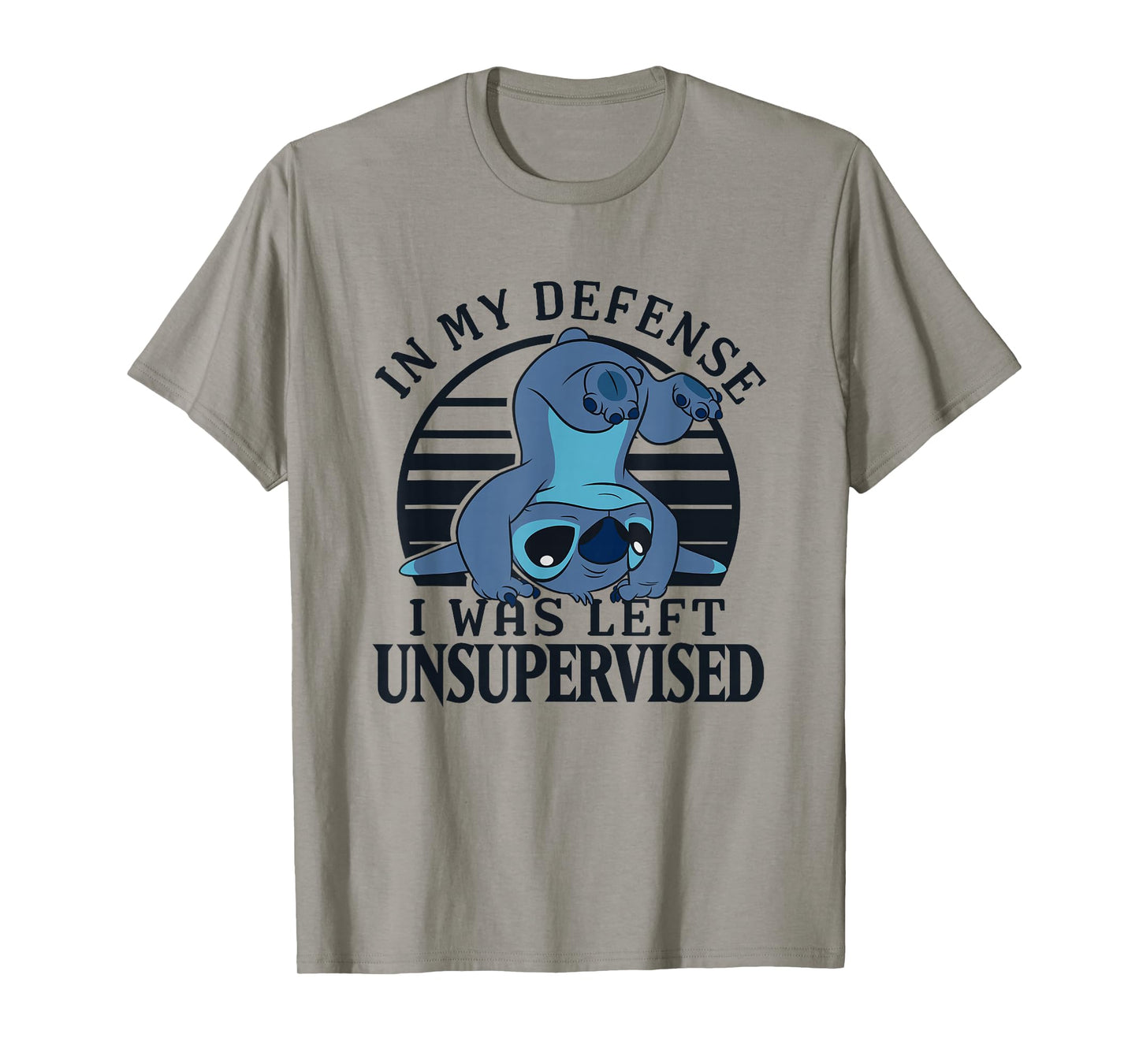 Disney Lilo & Stitch I was Left Unsupervised Retro Stripes T-Shirt
