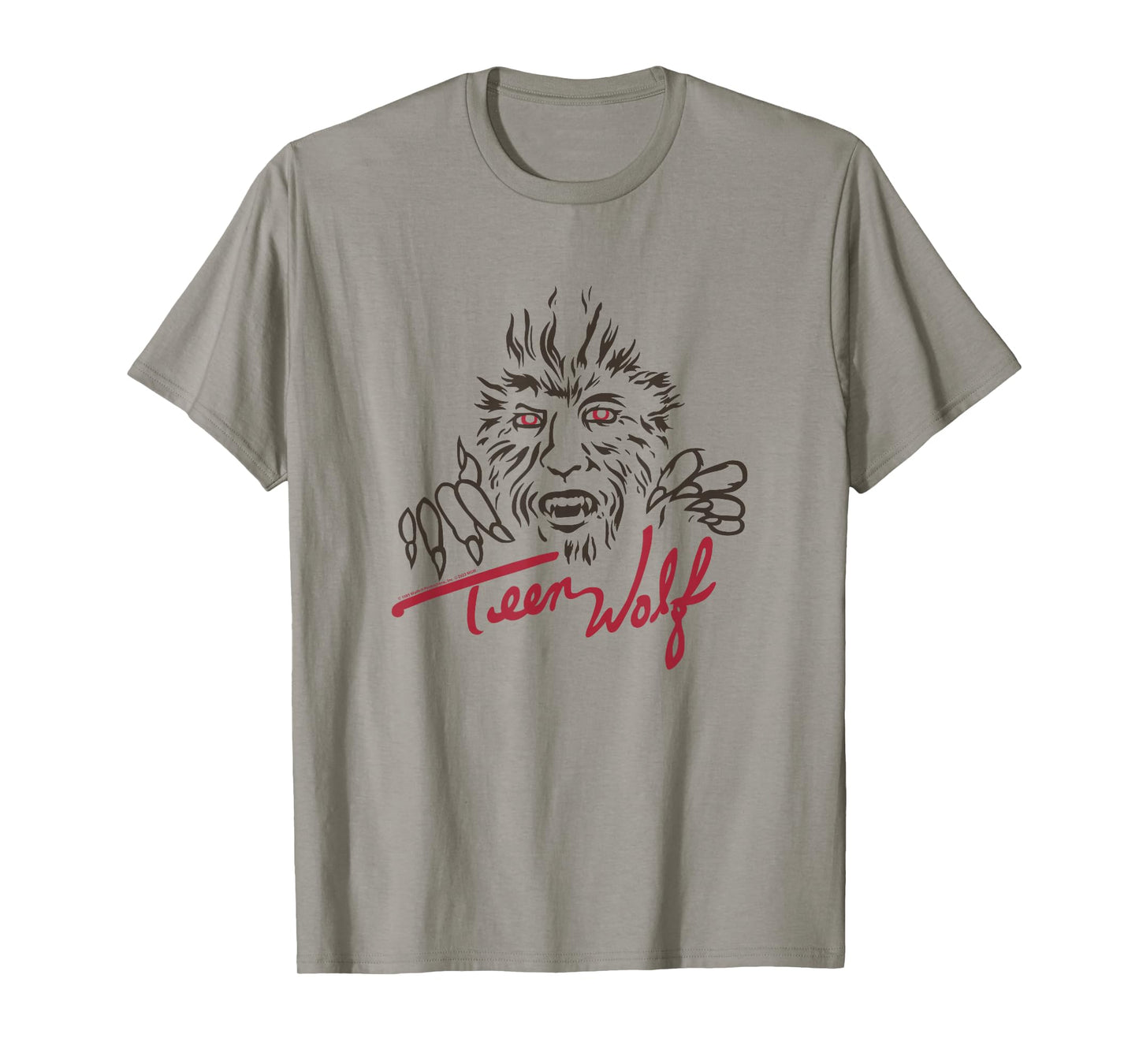 Teen Wolf Retro Vintage Eighties Werewolf Line Art Logo T-Shirt
