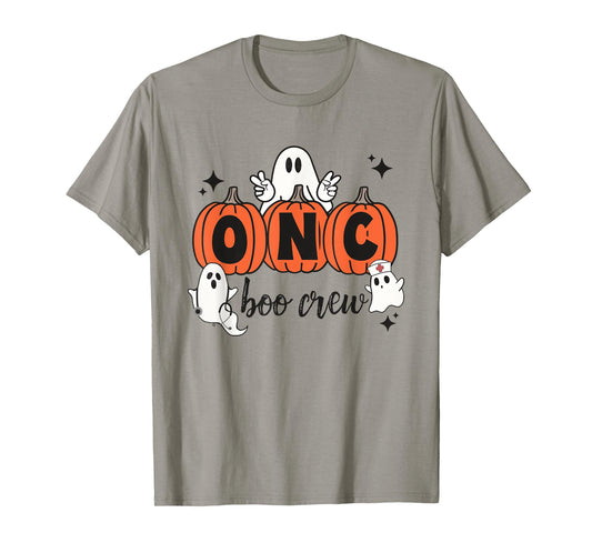 ONC Boo Crew Halloween Ghosts Pumpkin Spooky Oncology Crew T-Shirt