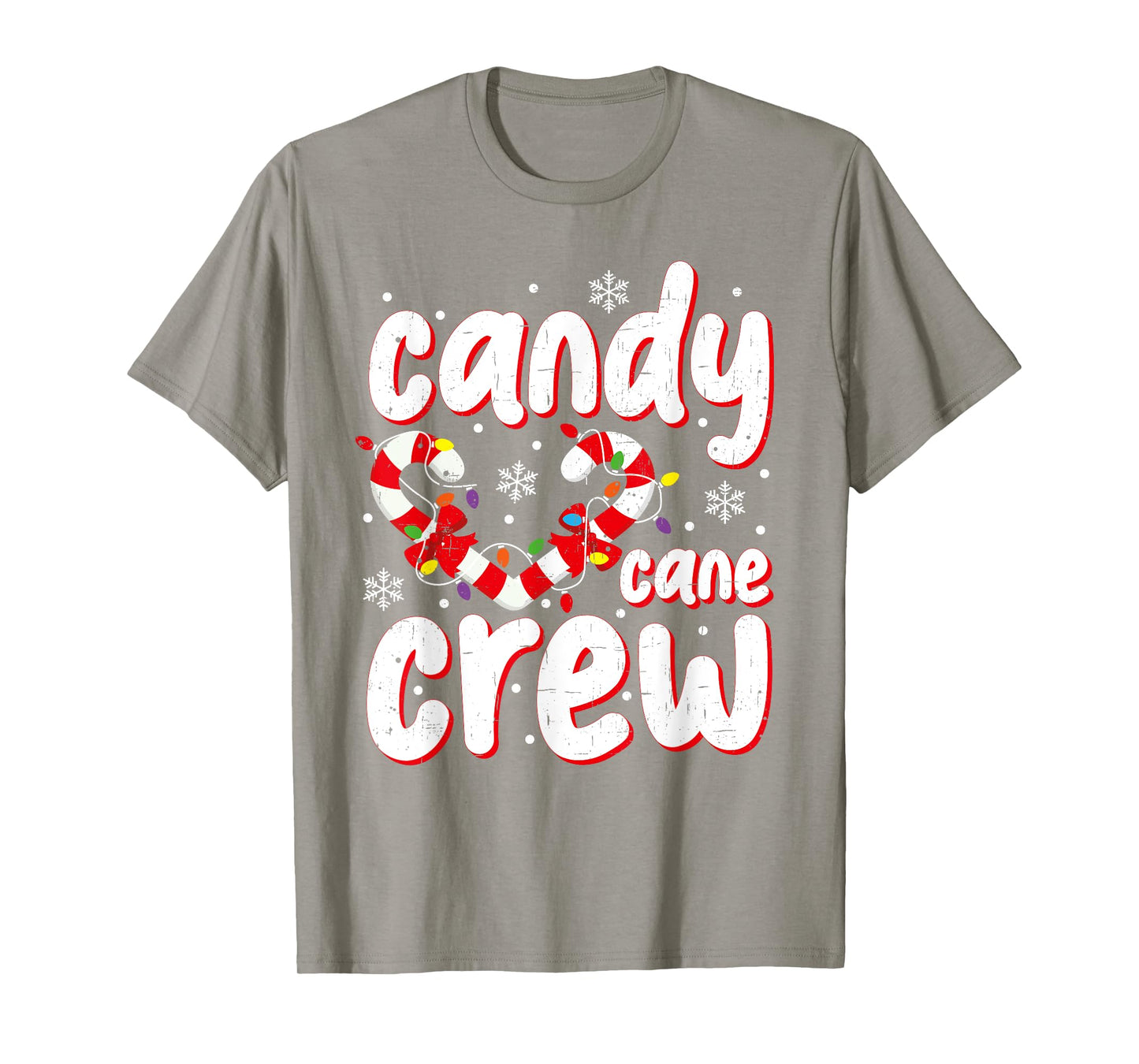 Christmas Candy Cane Crew Santa Xmas Kids Toddler Women Men T-Shirt