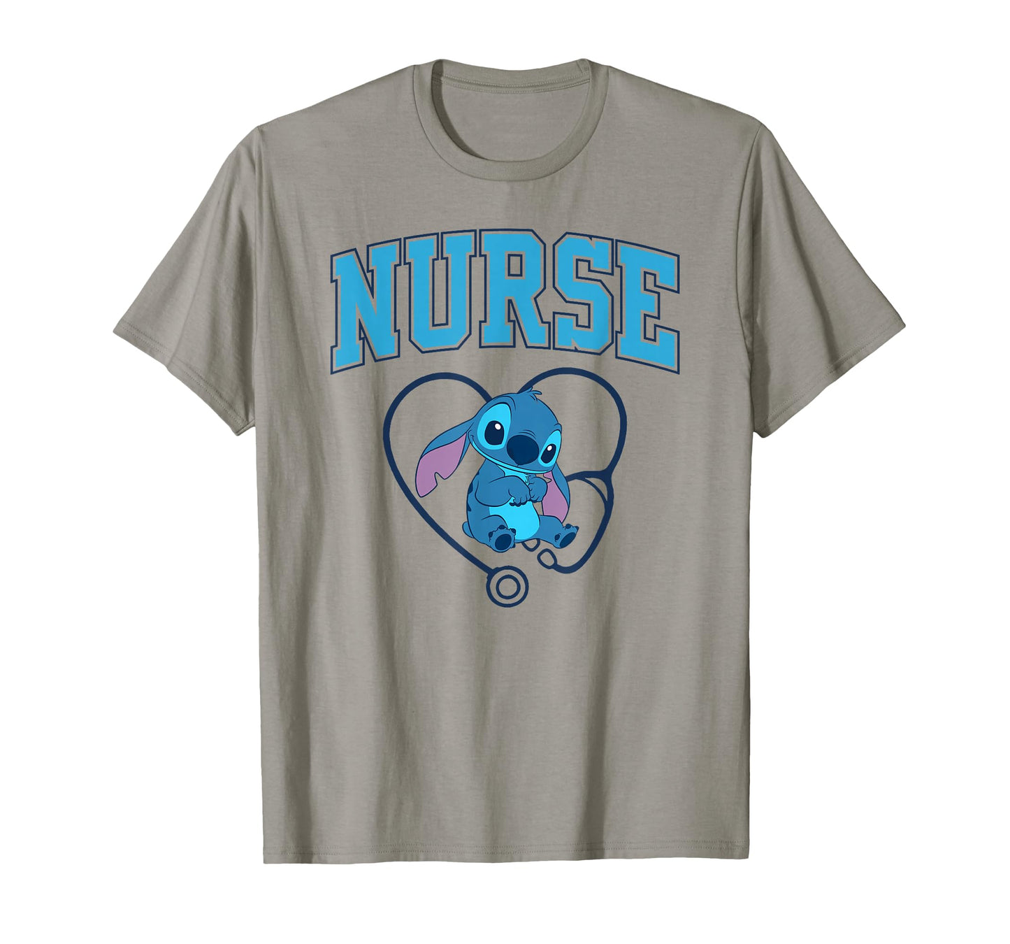 Disney Lilo & Stitch Proud Nurse Career Varsity Style T-Shirt