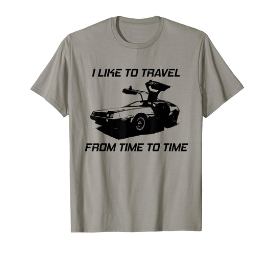 I Like To Travel From Time To Time. Funny Retro Car Vacation T-Shirt