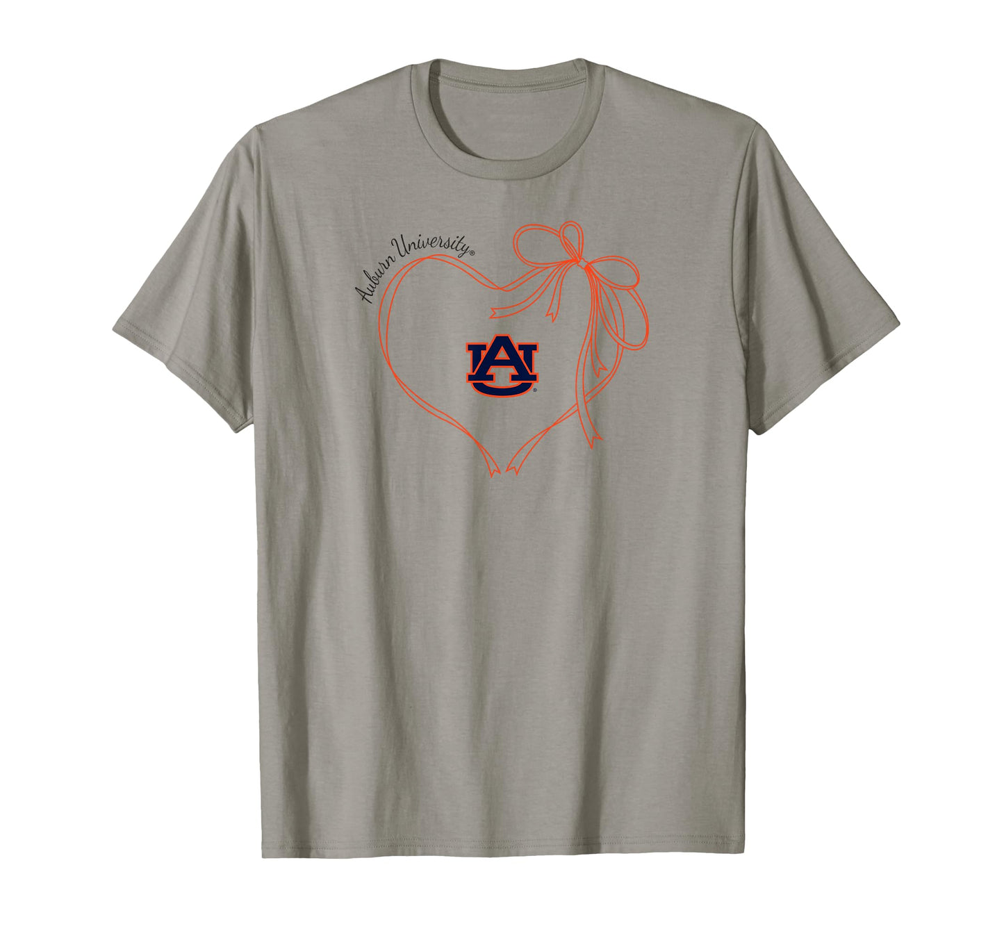 Auburn Tigers Bow Heart White Officially Licensed T-Shirt