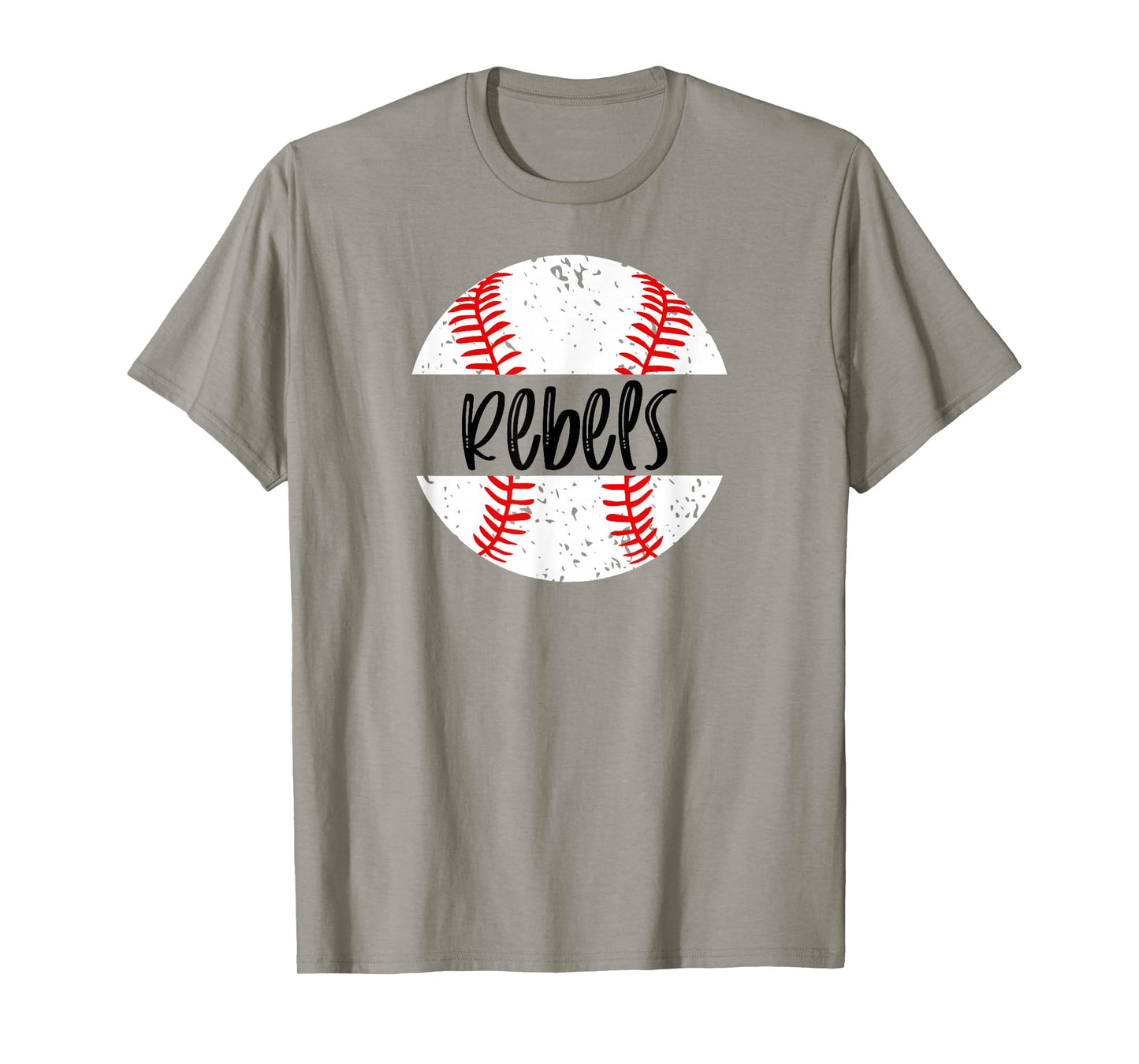 Rebels Baseball Team Mascot School Spirit Game Day T-Shirt