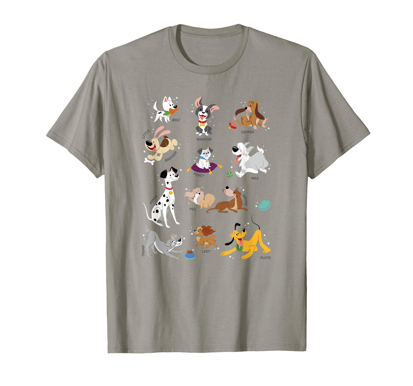 Disney Pets Movie Dogs Group Jumble T-Shirt Small