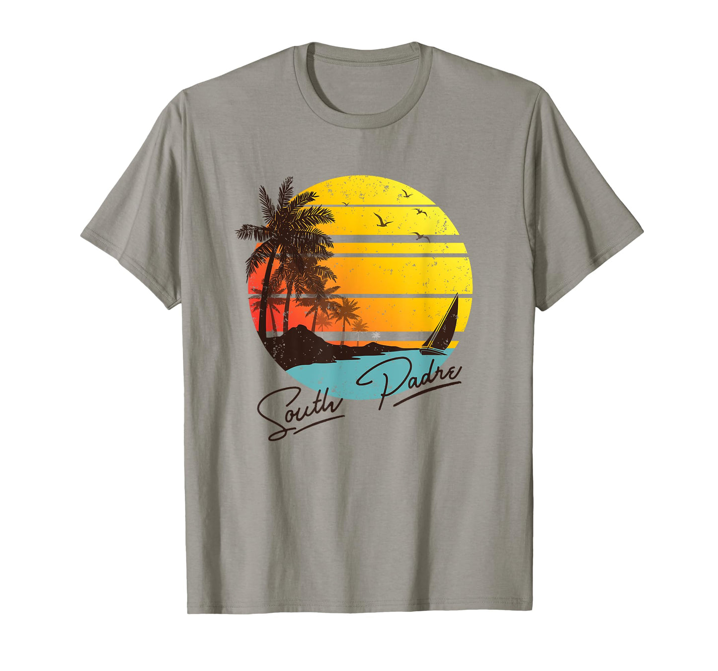 South Padre Island Texas Retro Summer Tropical Beach T-Shirt