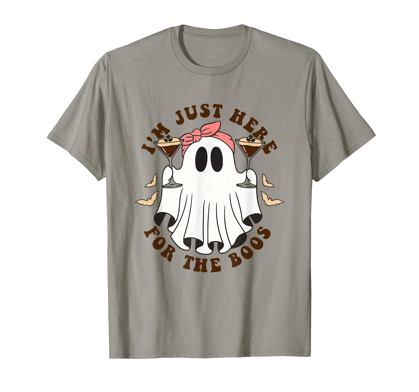 I'm Just Here for The Boos Halloween Espresso Martini Ghost T-Shirt