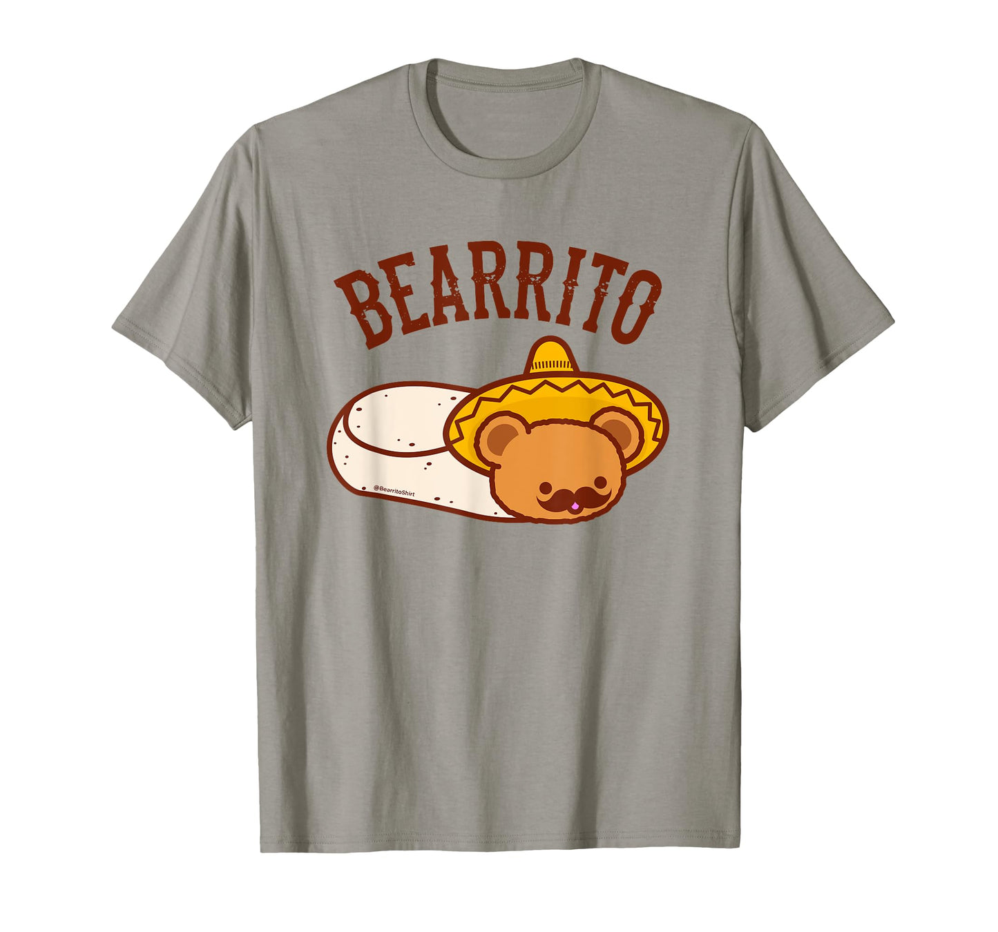 Mexican BEARRITO T-Shirt - Teddy Bear Burrito with Mustache T-Shirt