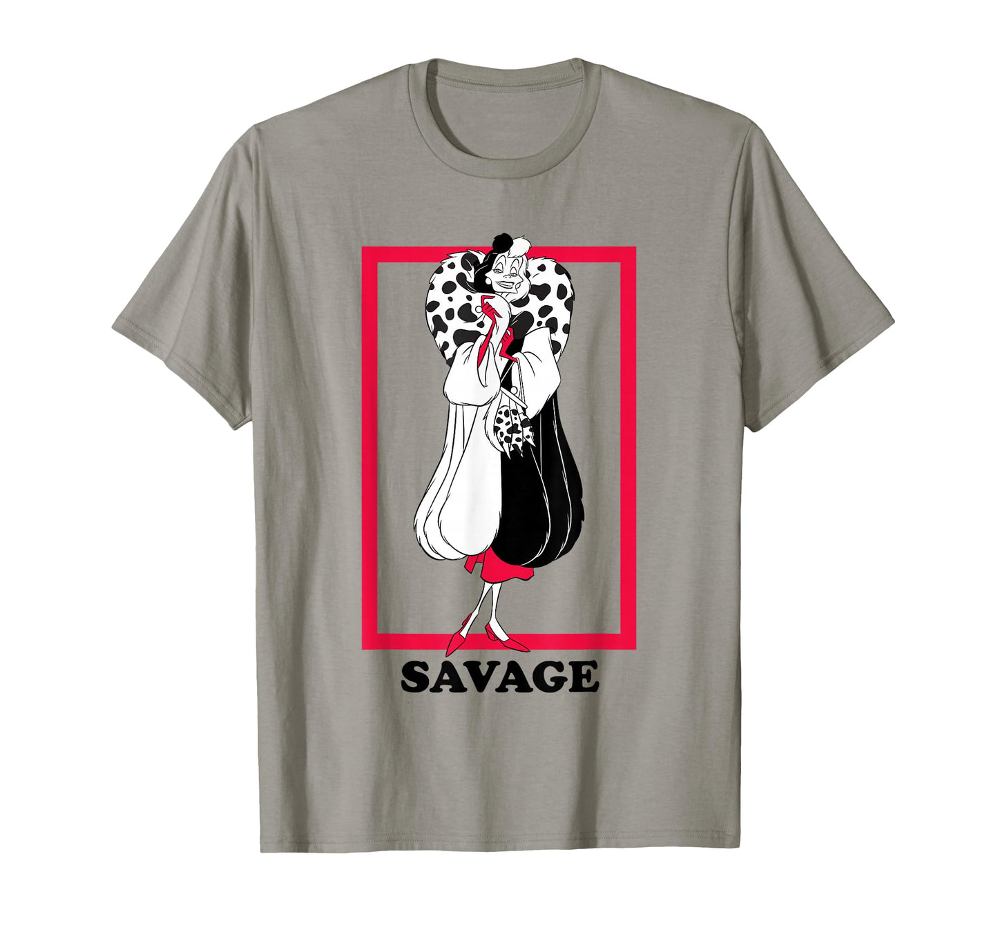 Disney 101 Dalmatians Savage Cruella De Vil Sassy Portrait T-Shirt