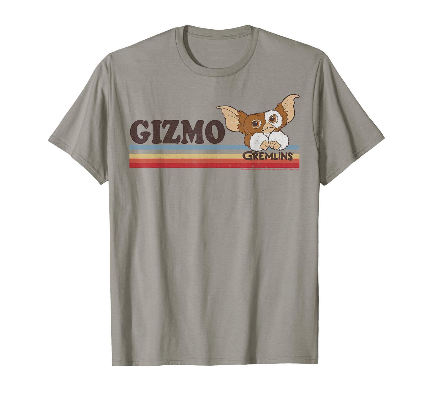 Gremlins Gizmo Retro Stripes T-Shirt Small