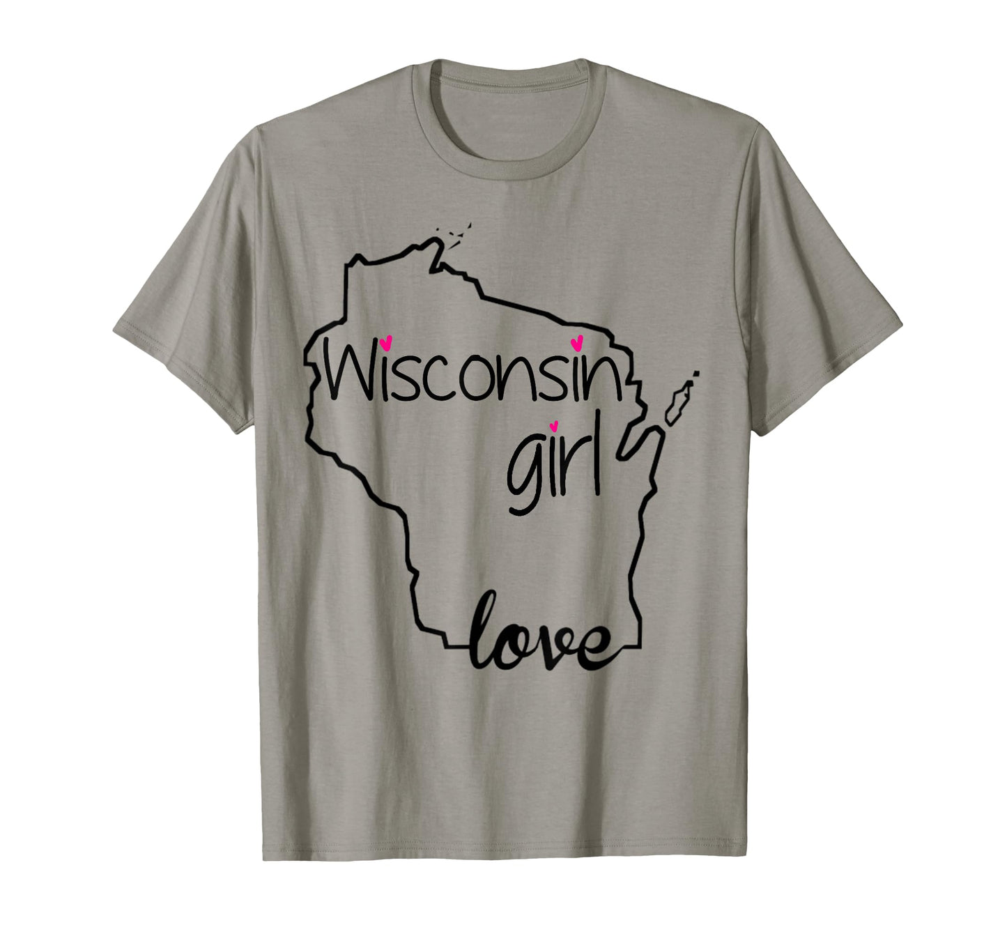 Wisconsin Girl Tshirt I Love Wisconsin Home State Tee T-Shirt
