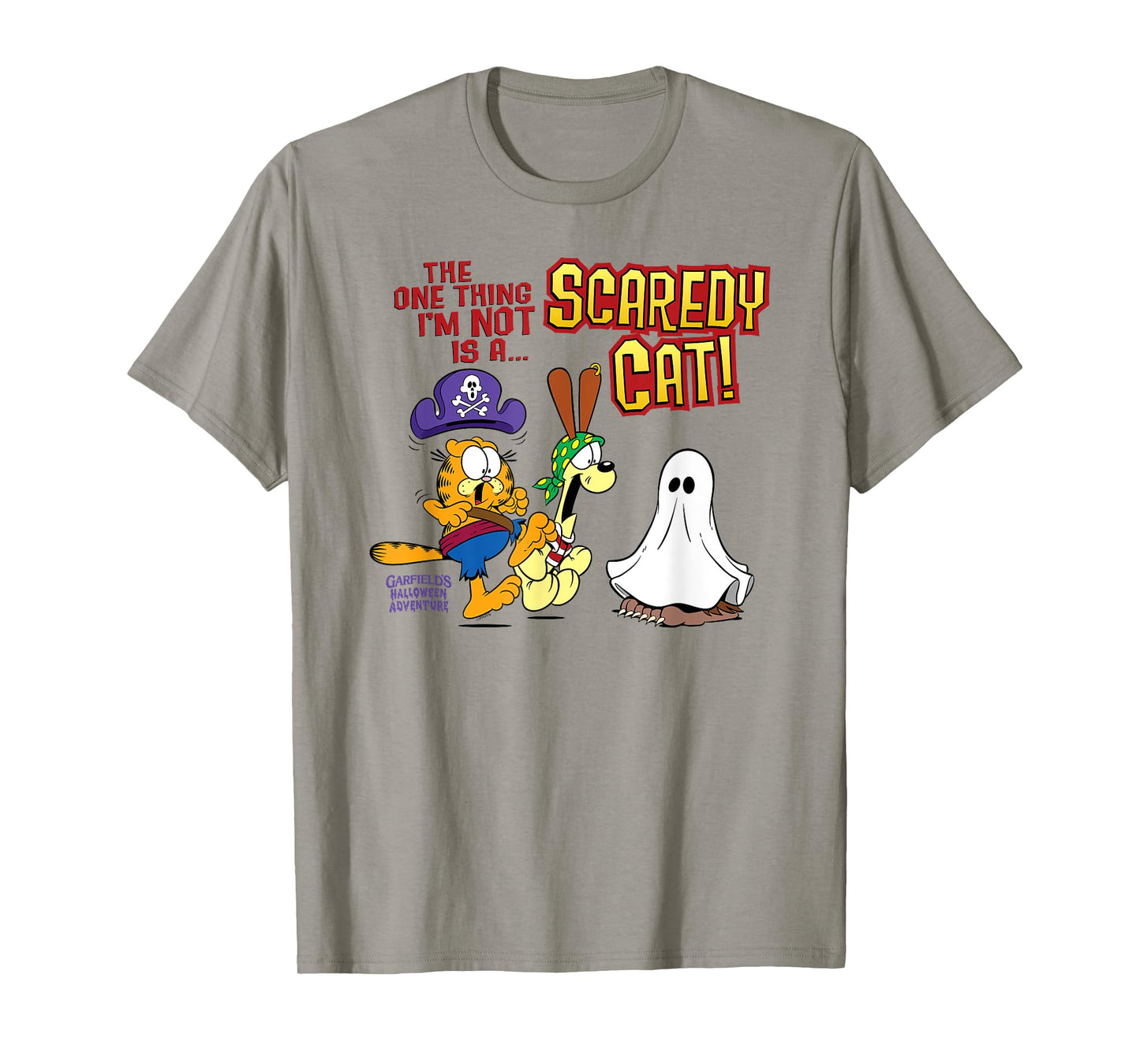 Garfield Not A Scaredy Cat! Halloween Cartoon Cat T-Shirt