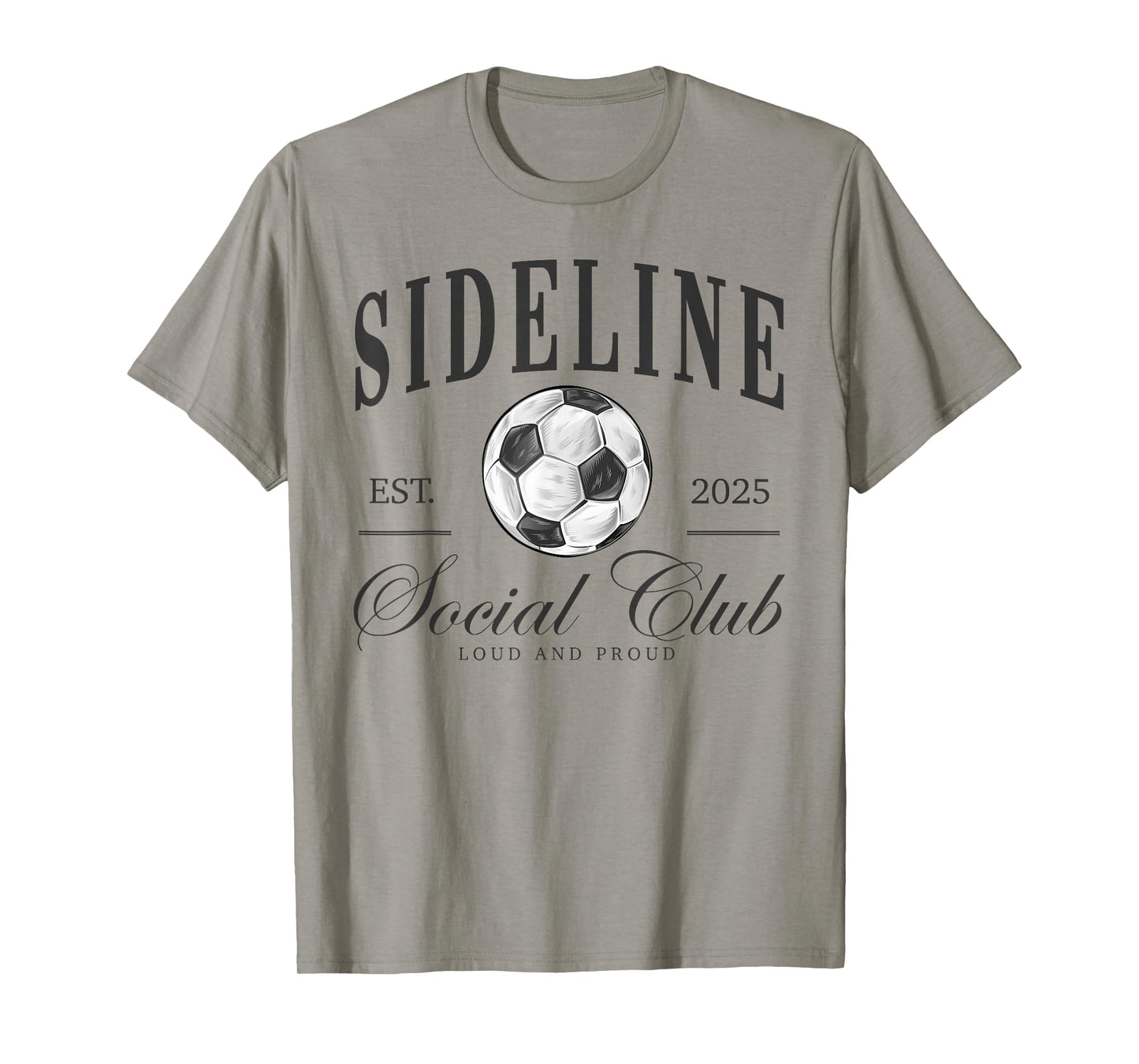 Women Sideline Social Club Soccer Mom Game Day Mothers Day T-Shirt