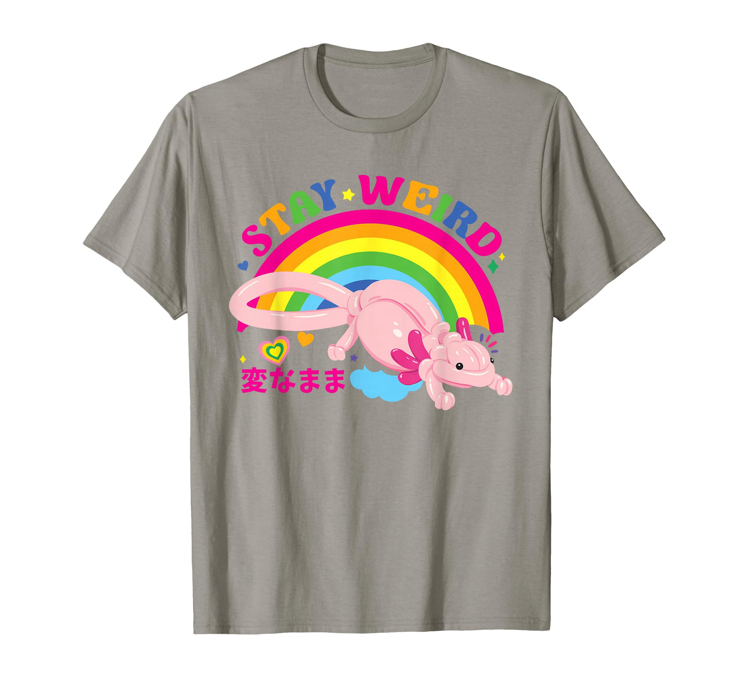 Kidcore Clothes Balloon Axolotl Aesthetic Decora Stay Weird T-Shirt