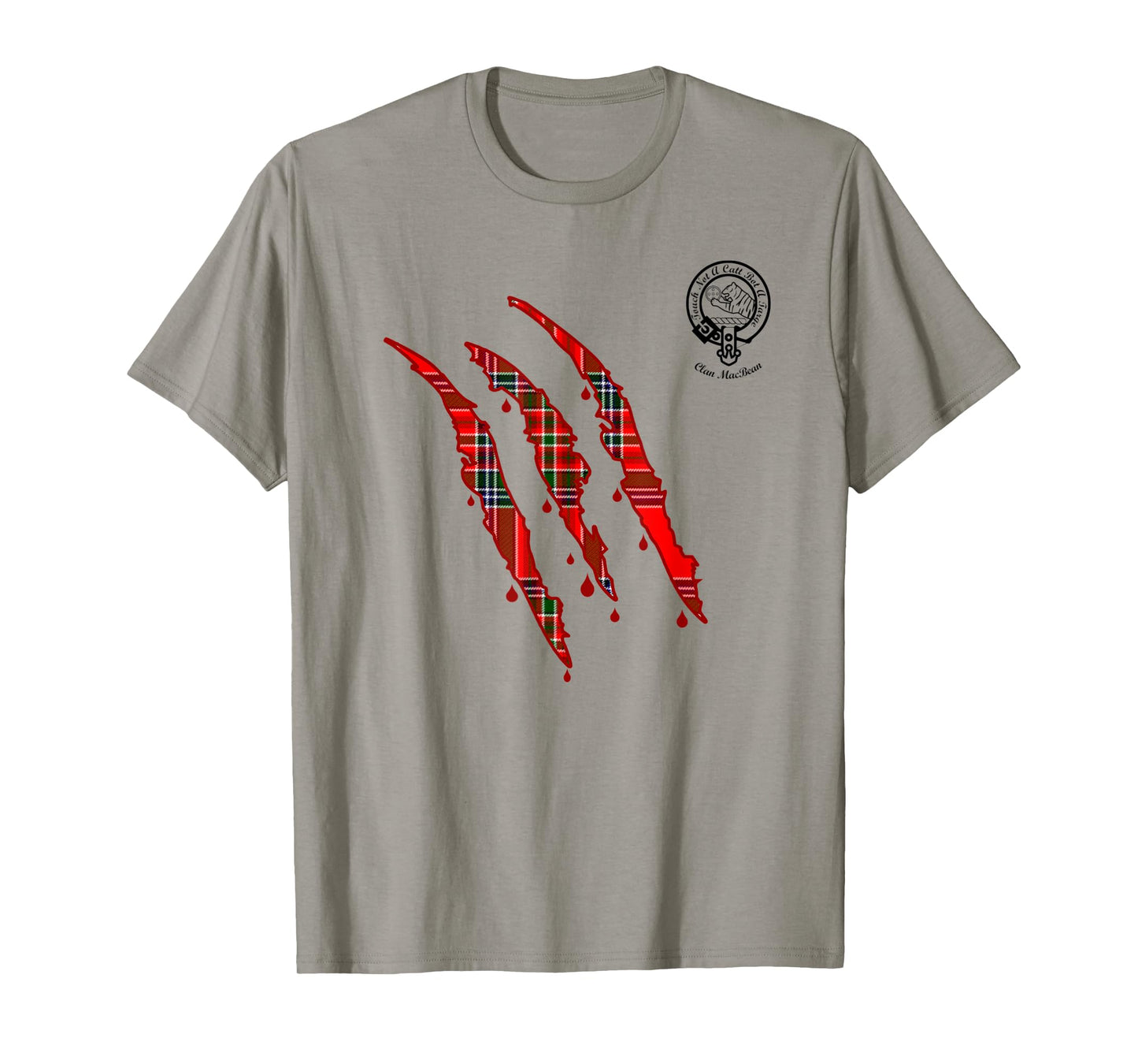 Clan MacBean Claw Marks Surname Tartan Crest T-Shirt