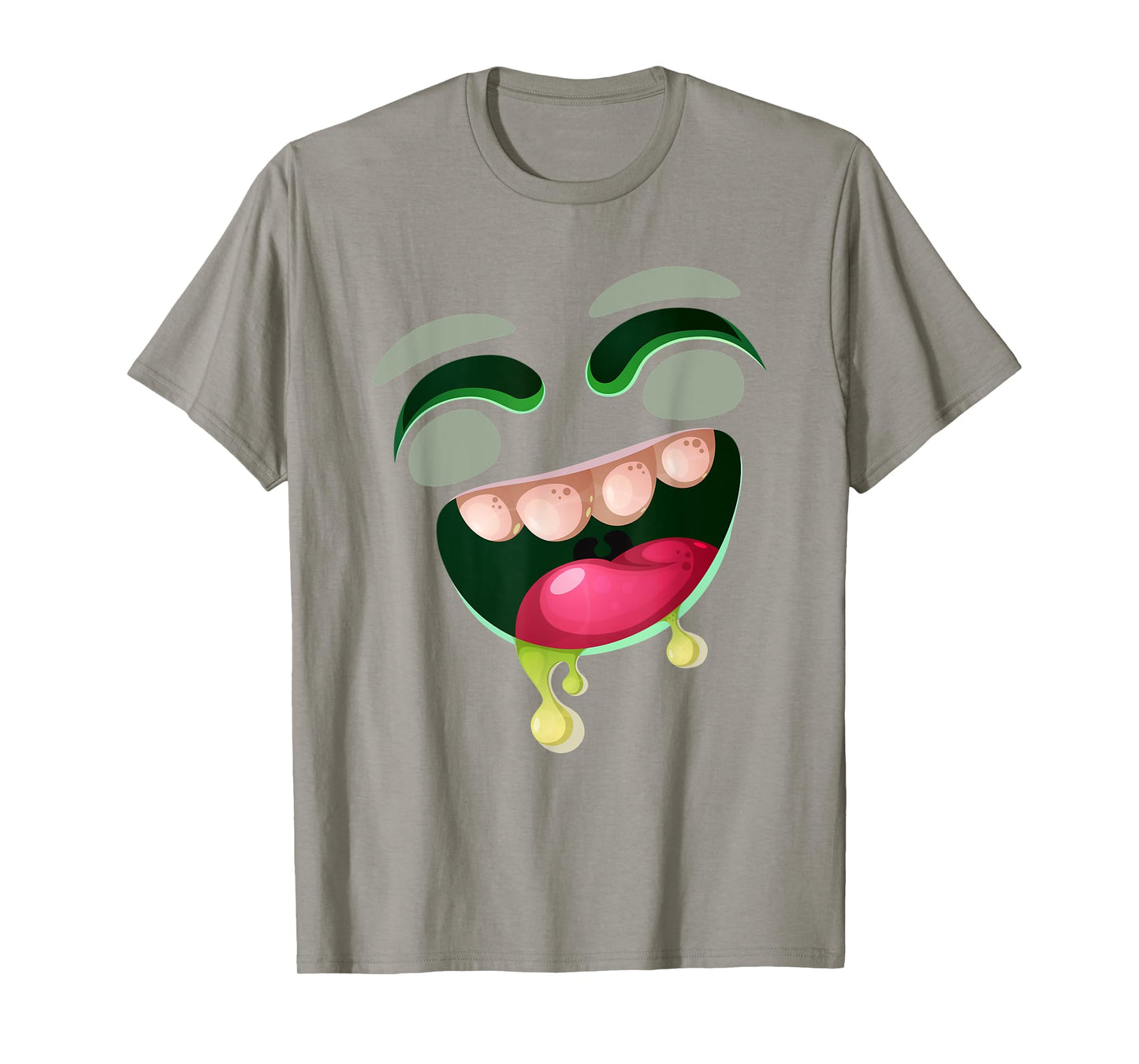 Cute Monster Face Halloween Group Easy Costume Cartoon T-Shirt
