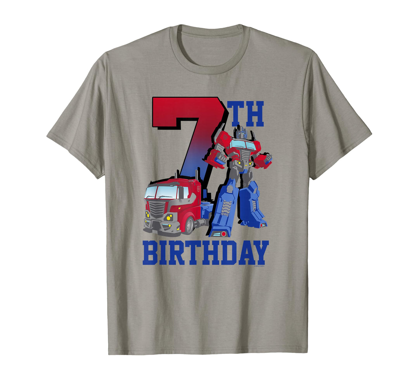 Transformers Optimus Prime 7th Birthday Gradient Fill Poster T-Shirt