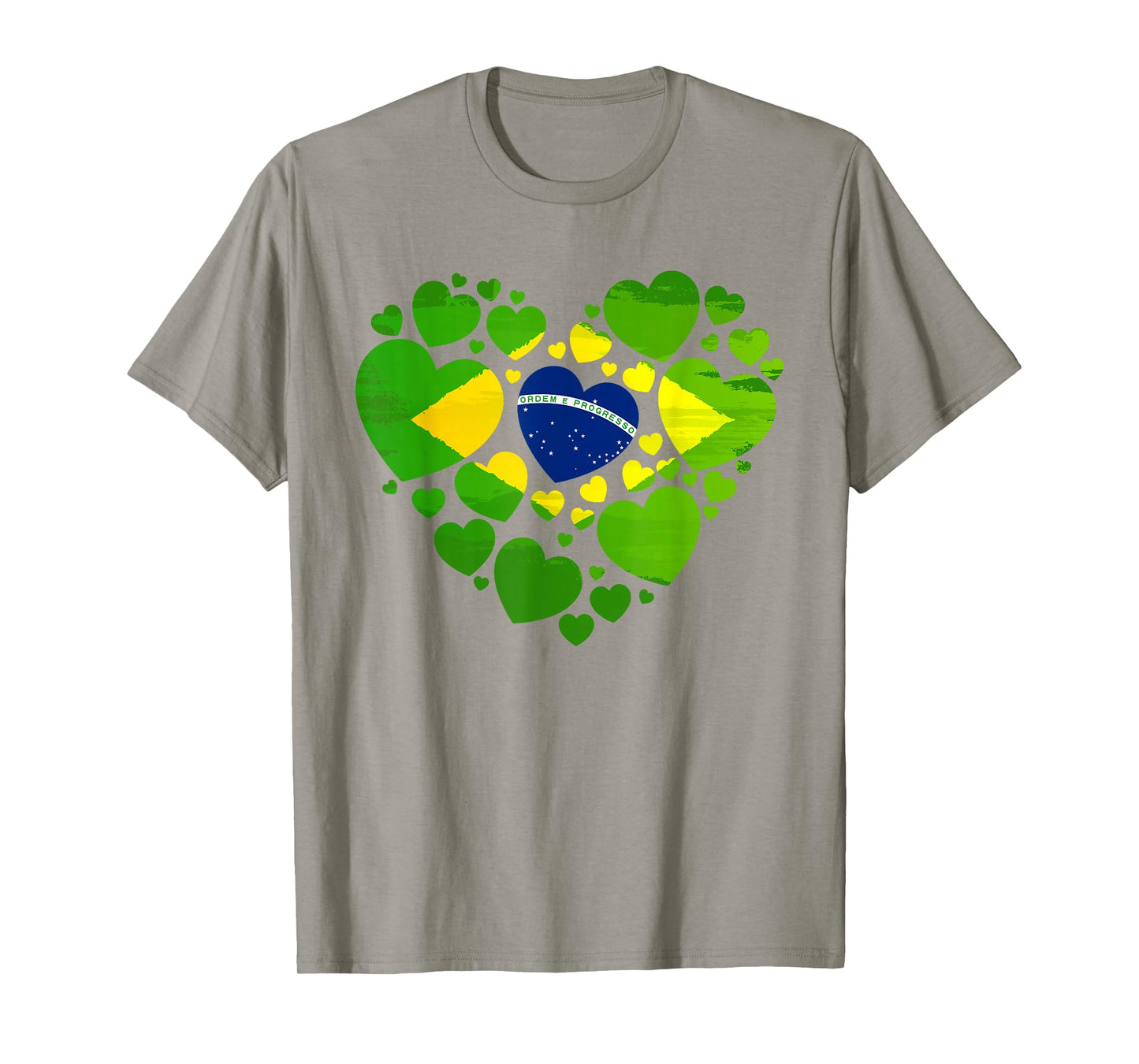 Brazilian Flag Heart Idea For Women & Brazil Flag Heritage T-Shirt