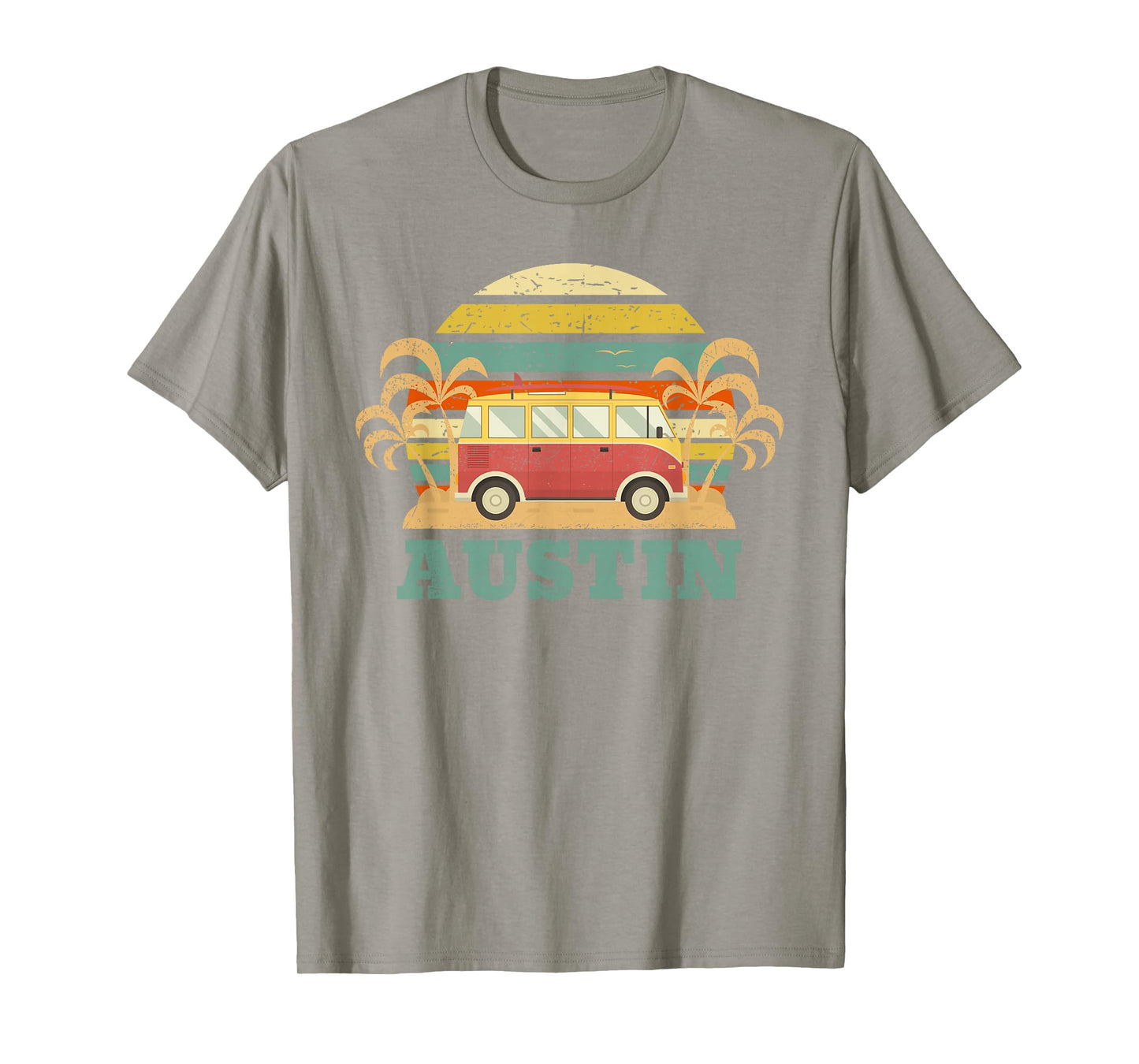 Vintage 60's 70's Austin TX T-Shirts Tee - Unisex Adult - Blue - Small - Short Sleeve - Crew Collar - Retro - T-Shirt