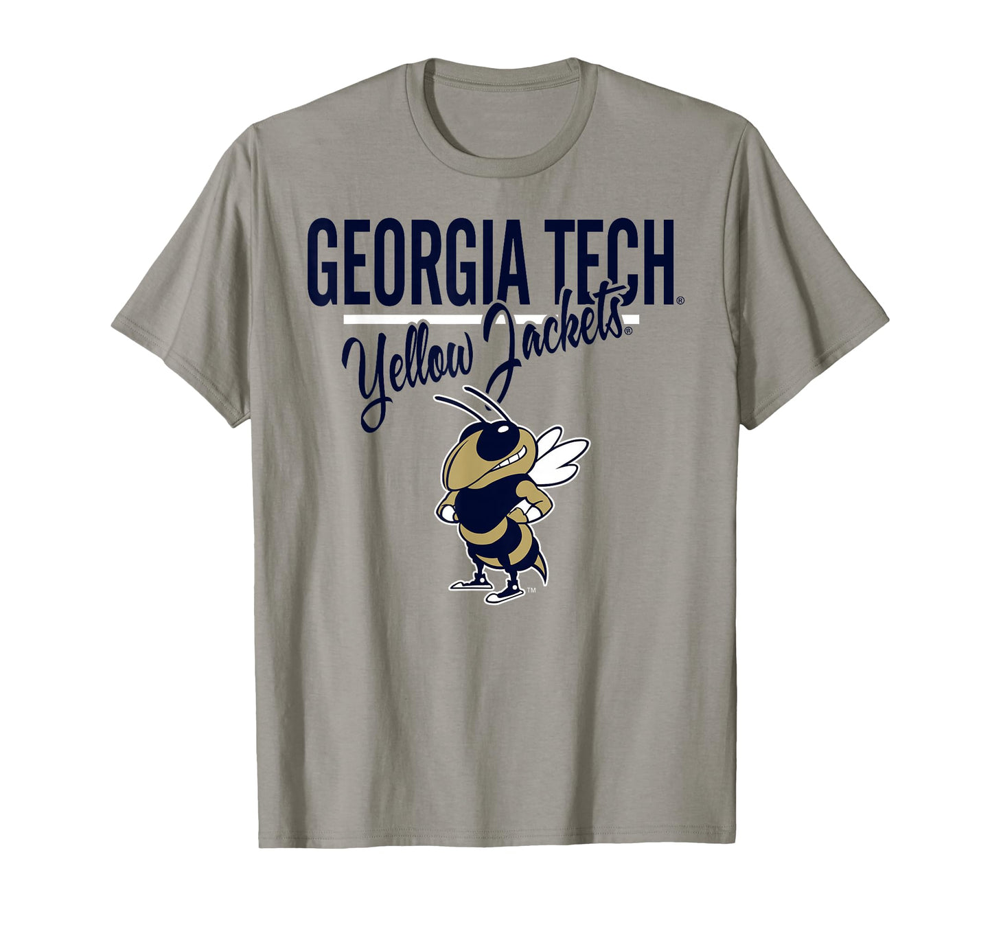 Georgia Tech Yellow Jackets Mascot Gray Officially Licensed T-Shirt