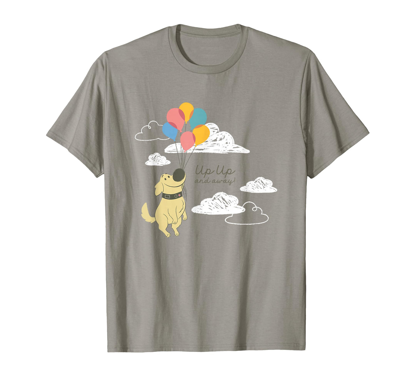 Disney Pixar Up Cute Dug Up Up and Away! Big Chest Logo T-Shirt
