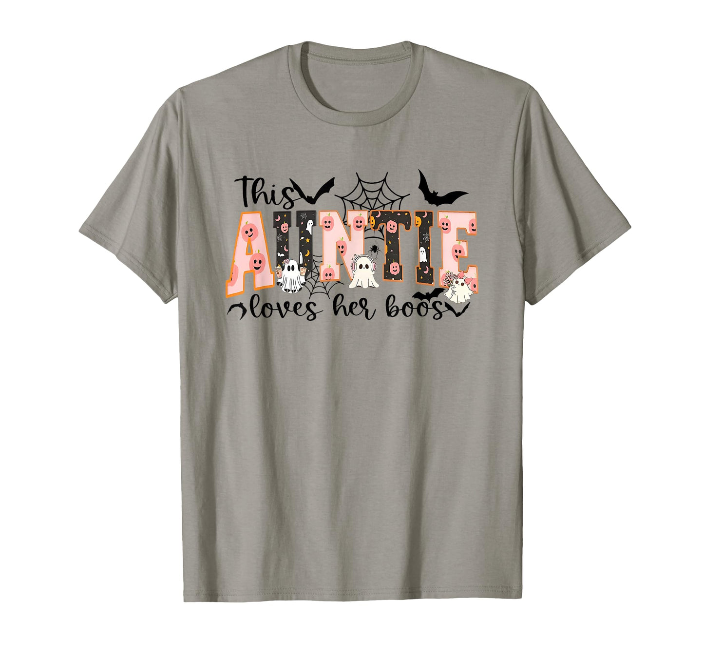 This Auntie Loves Her Boos Halloween Ghost T-Shirt