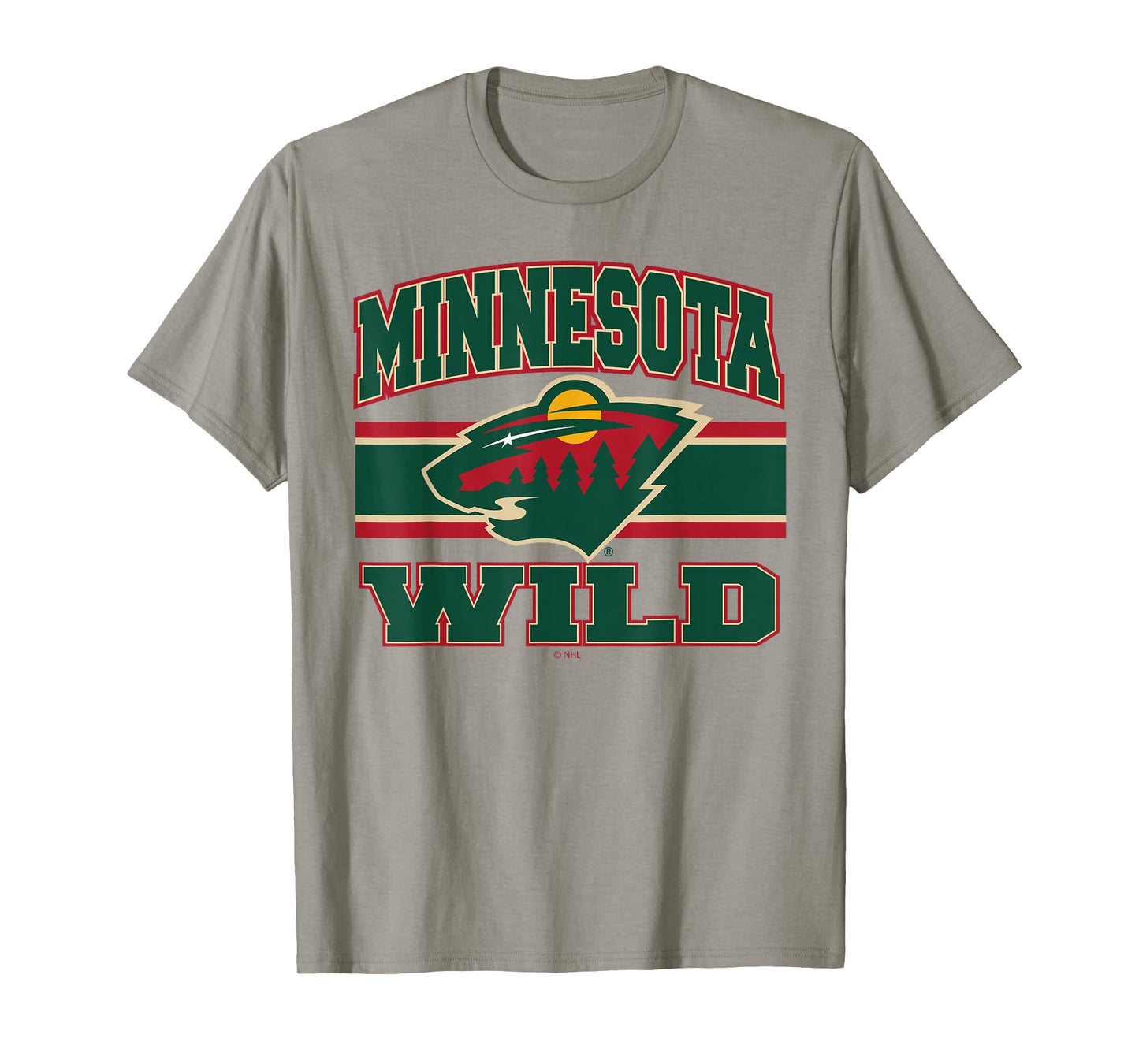 Minnesota Wild Stripe Gray Officially Licensed T-Shirt