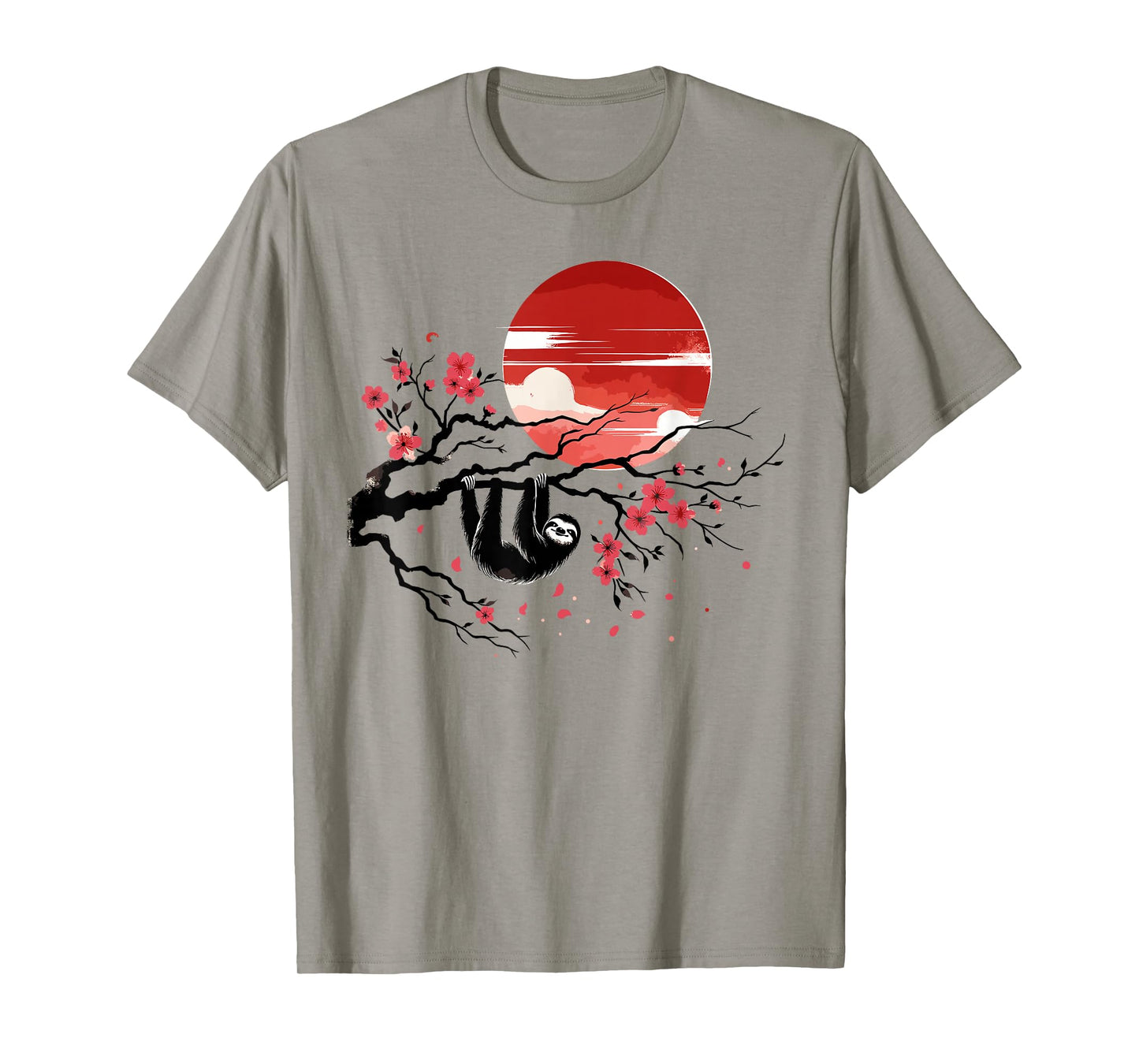 Kawaii Anime Japanese Art Sakura Men Women Kids Funny Sloth T-Shirt