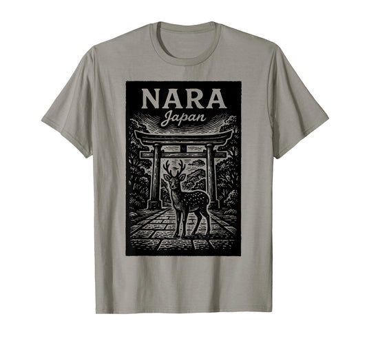 Nara Japan Deer Temple Japanese Travel Nature Architecture T-Shirt