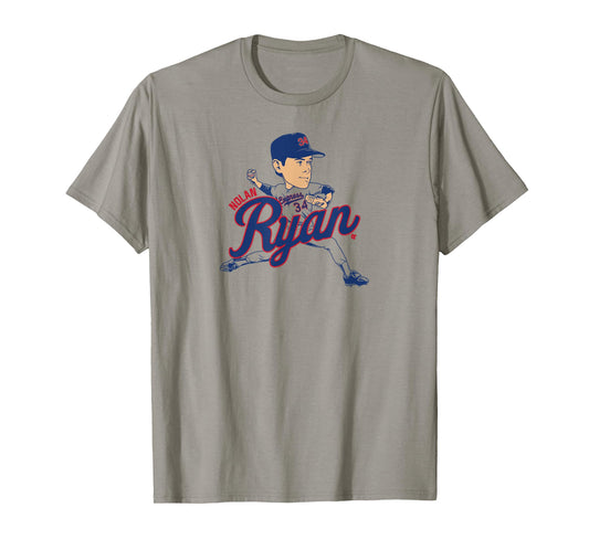 Nolan Ryan - Caricature - Texas Baseball T-Shirt