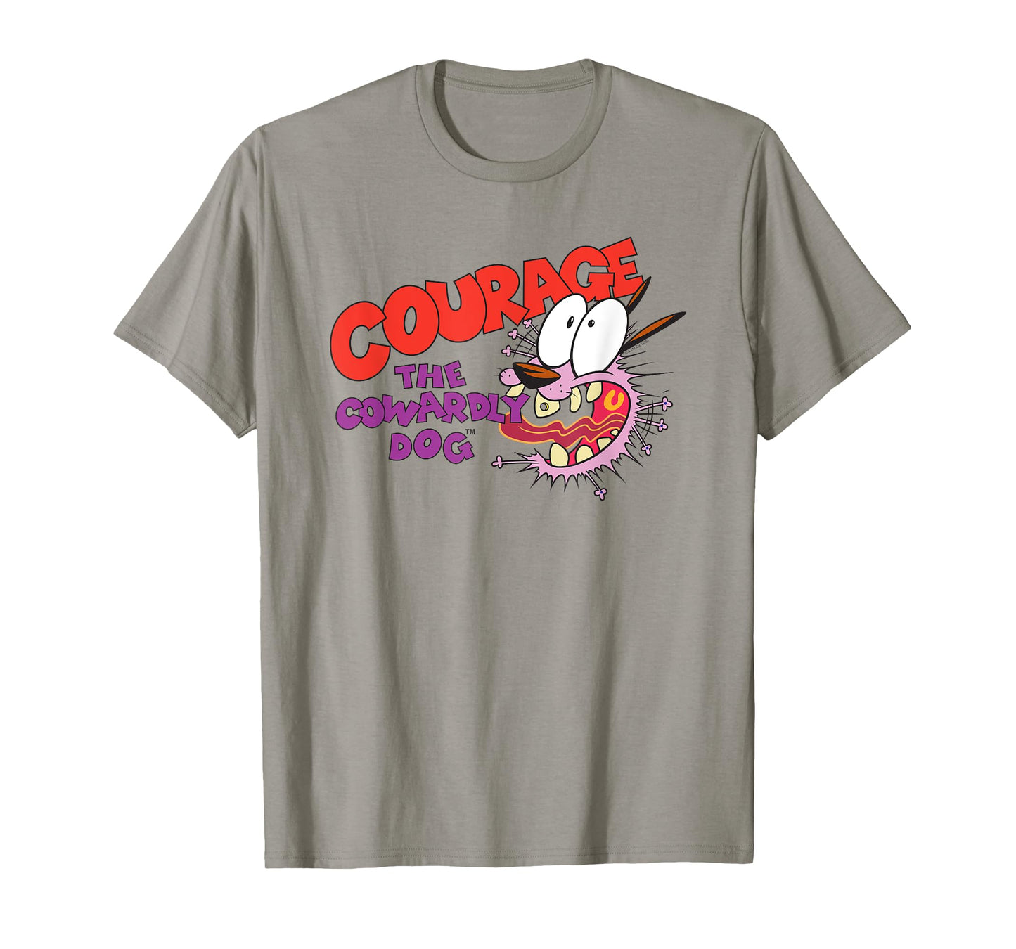 Courage the Cowardly Dog Scared Show Logo Cartoon T-Shirt