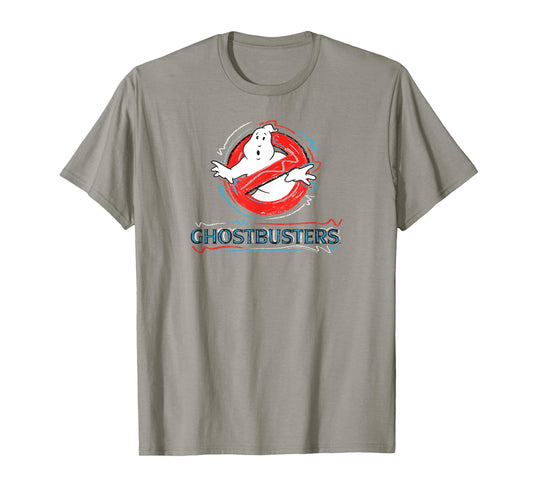 Ghostbusters No Ghost Scribbles Logo Funny Retro Movie T-Shirt