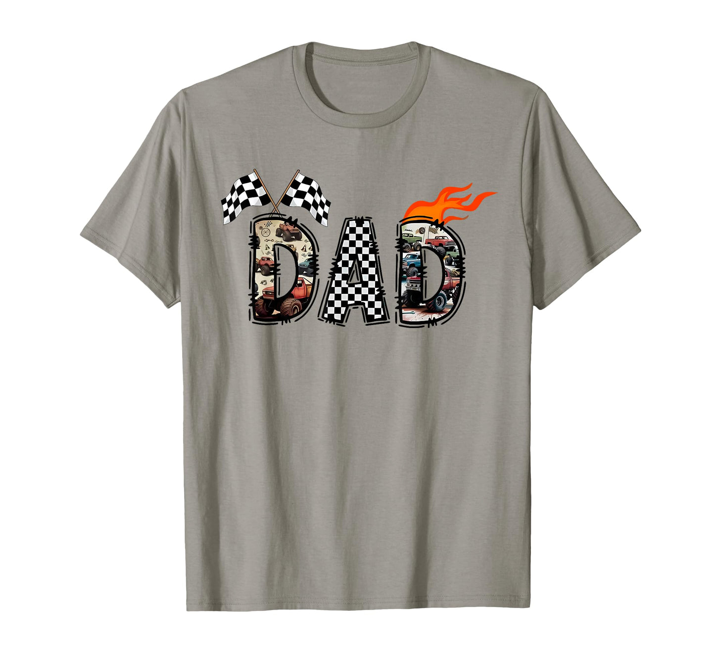 Dad Retro Monster Truck Family Crew Birthday Matching T-Shirt