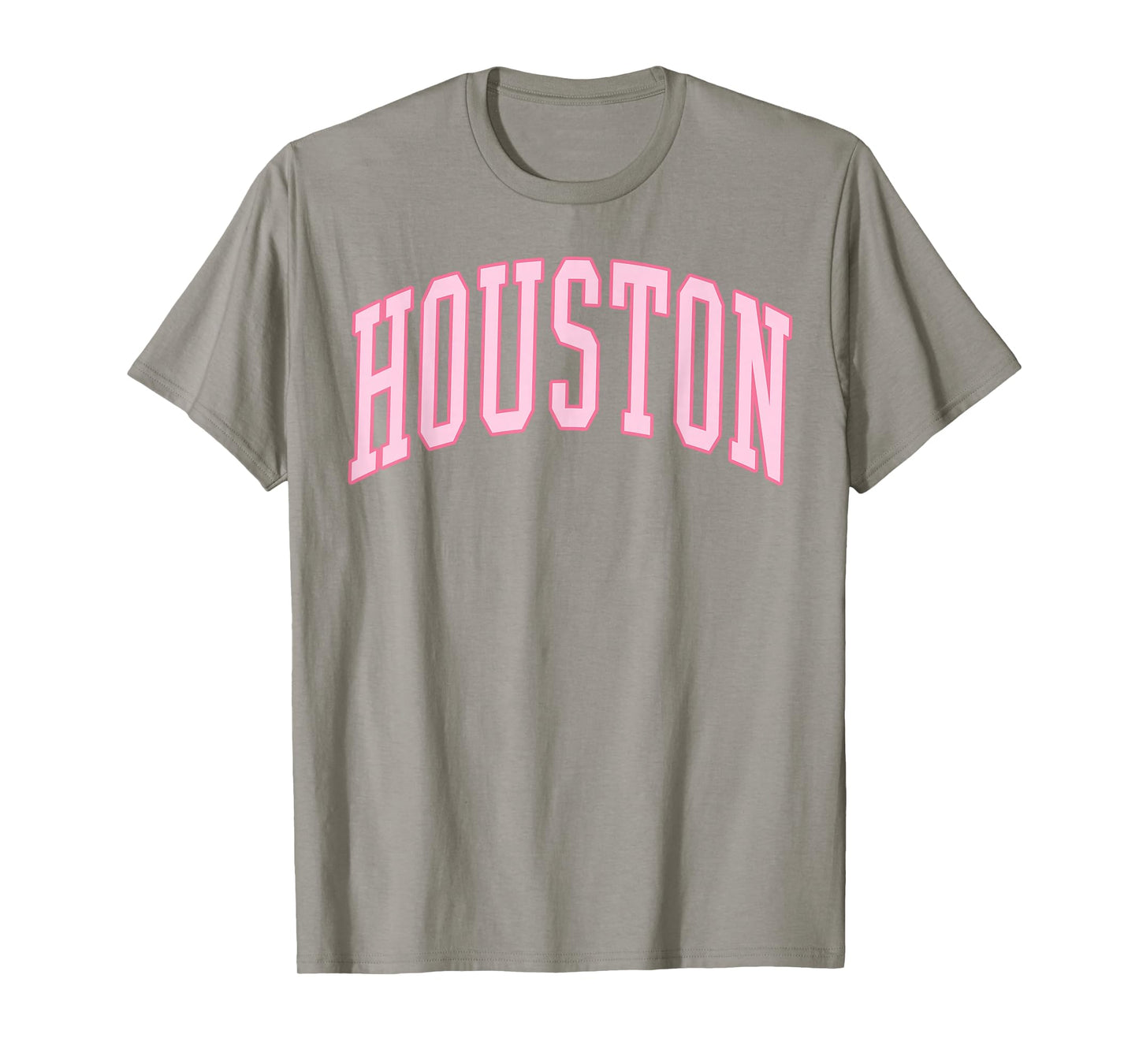 Houston Vintage Preppy Varsity Pink Sports T-Shirt
