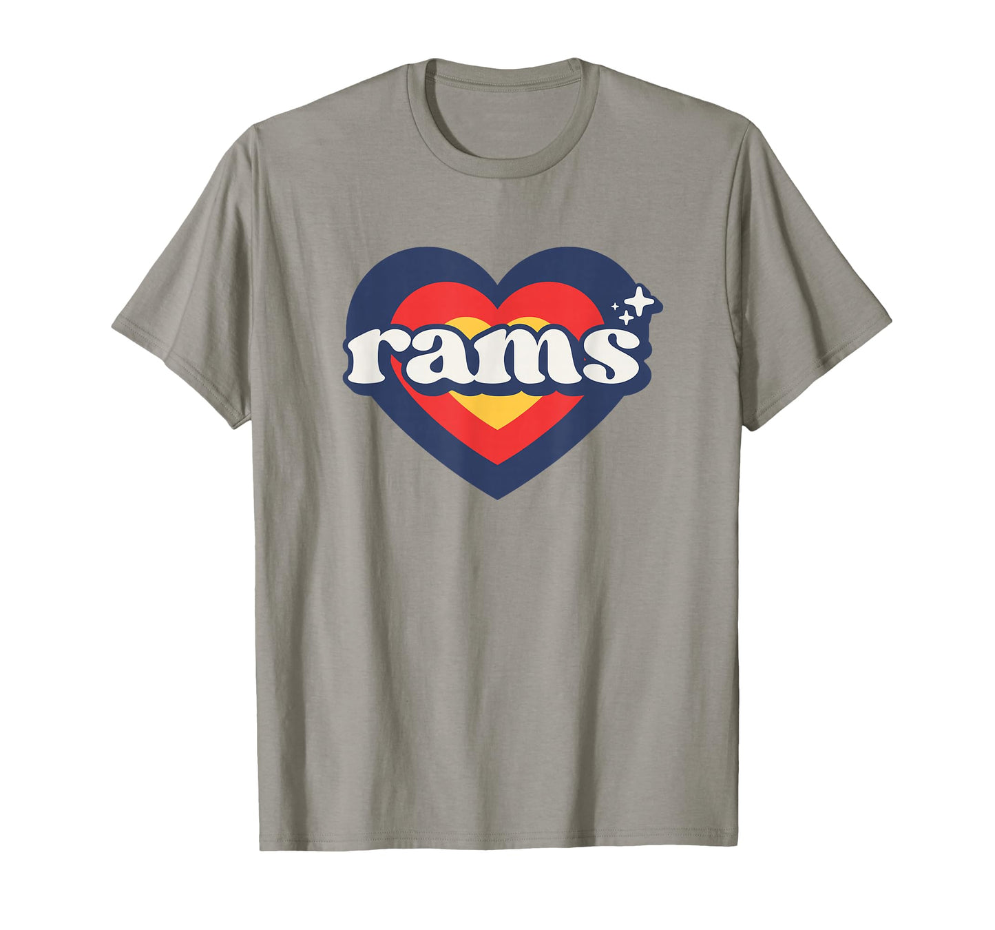 Vintage Rams High School Go Rams Pride Heart T-Shirt