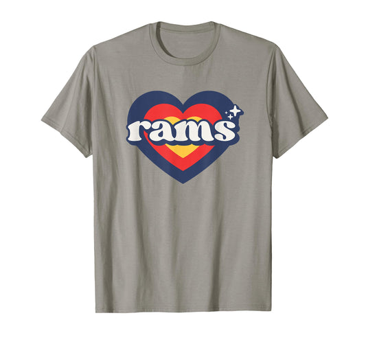 Vintage Rams High School Go Rams Pride Heart T-Shirt