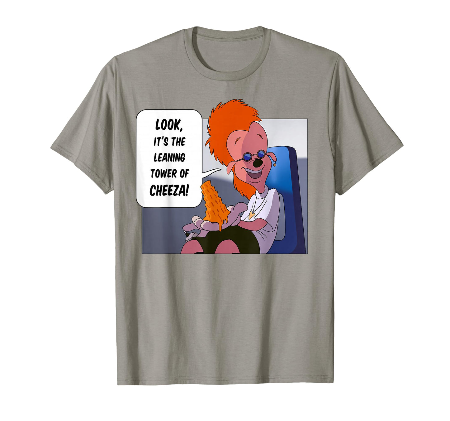 Disney A Goofy Movie The Leaning Tower of Cheeza T-Shirt Small