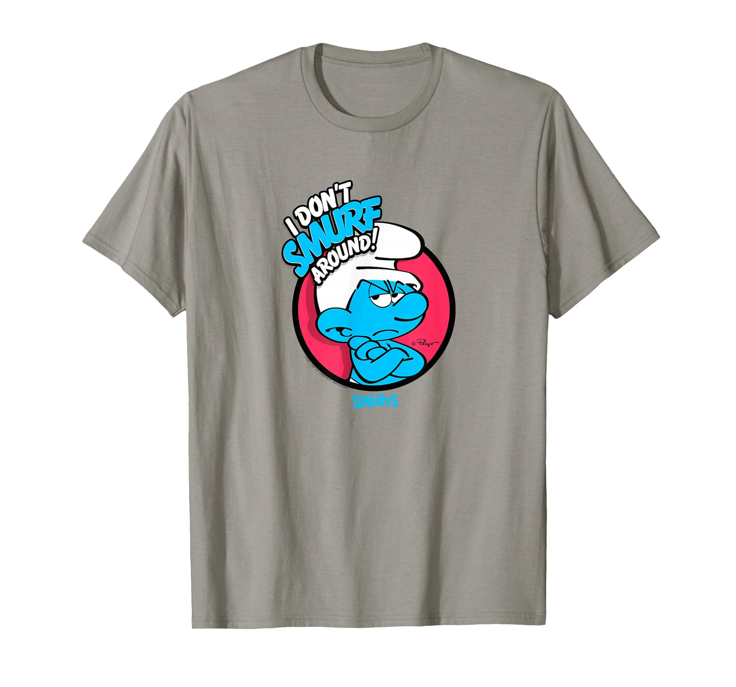 The Smurfs I Don't Smurf Around Retro Cartoon T-Shirt