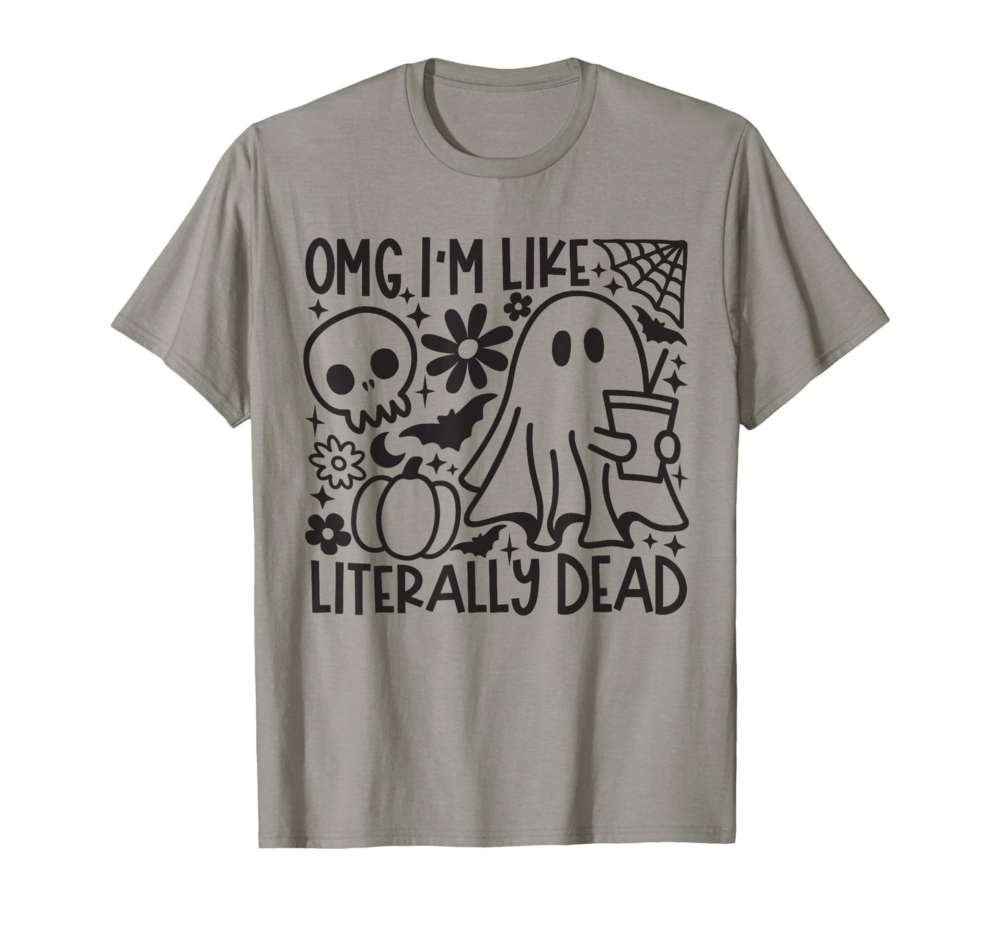 Omg I'M Like Literally Dead Coffee Halloween Ghost Coffee T-Shirt