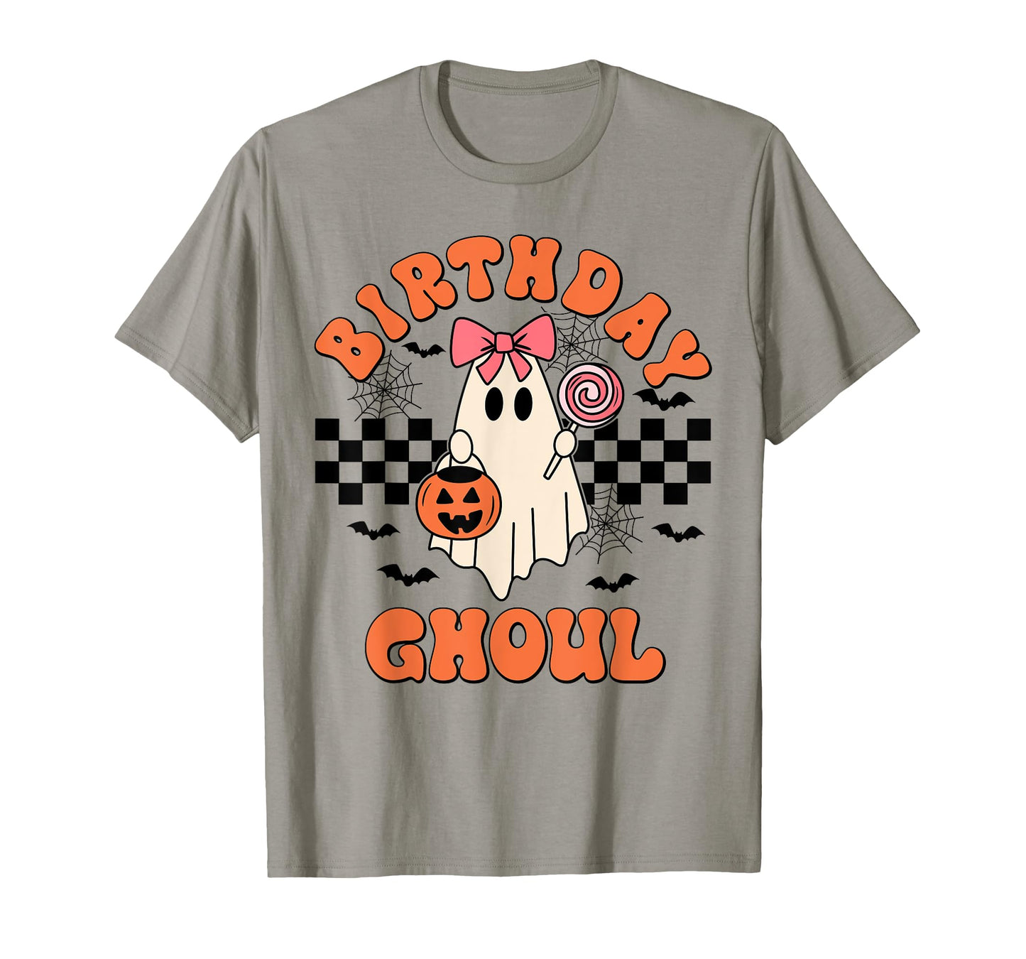 Birthday Ghoul Spooky Season Groovy Halloween Girls Kids T-Shirt