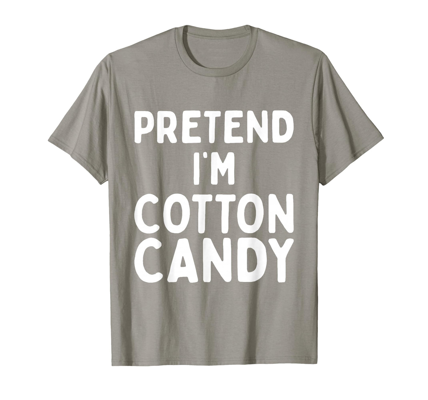Pretend I'm Cotton Candy Funny Lazy Pink Halloween Costume T-Shirt