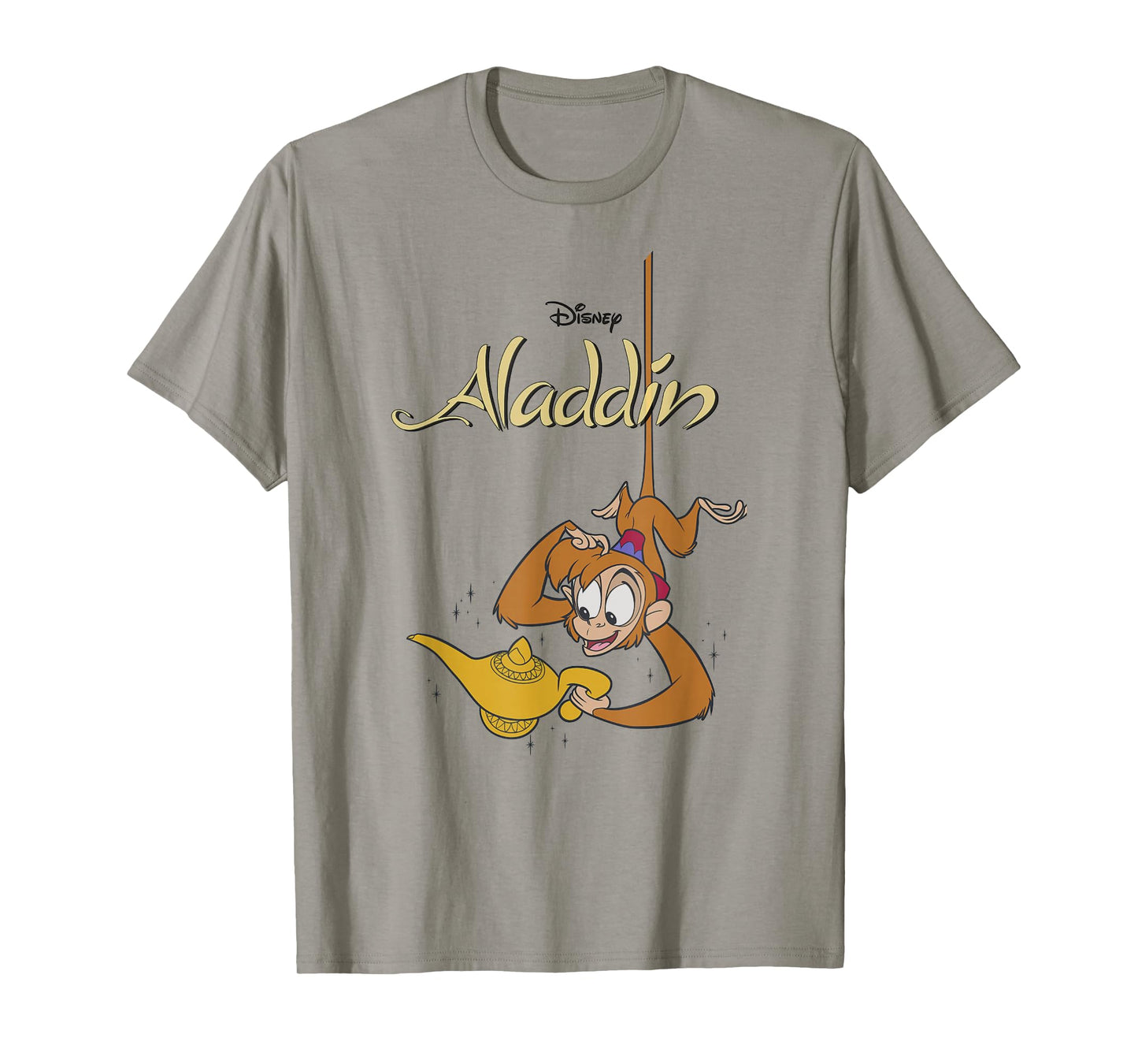 Disney Aladdin Magic Lamp & Abu Classic Vintage Movie Poster T-Shirt