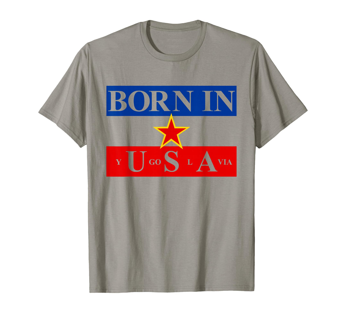 Born In Yugoslavia USA Yugoslavia Flag America T-Shirt