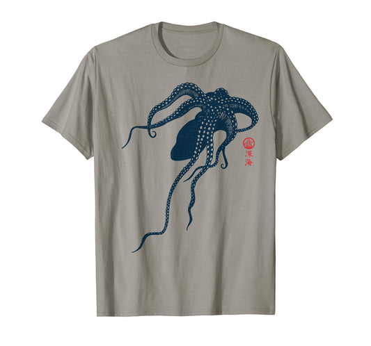 Japanese Aesthetic Asian Vintage Kraken Octopus T-Shirt