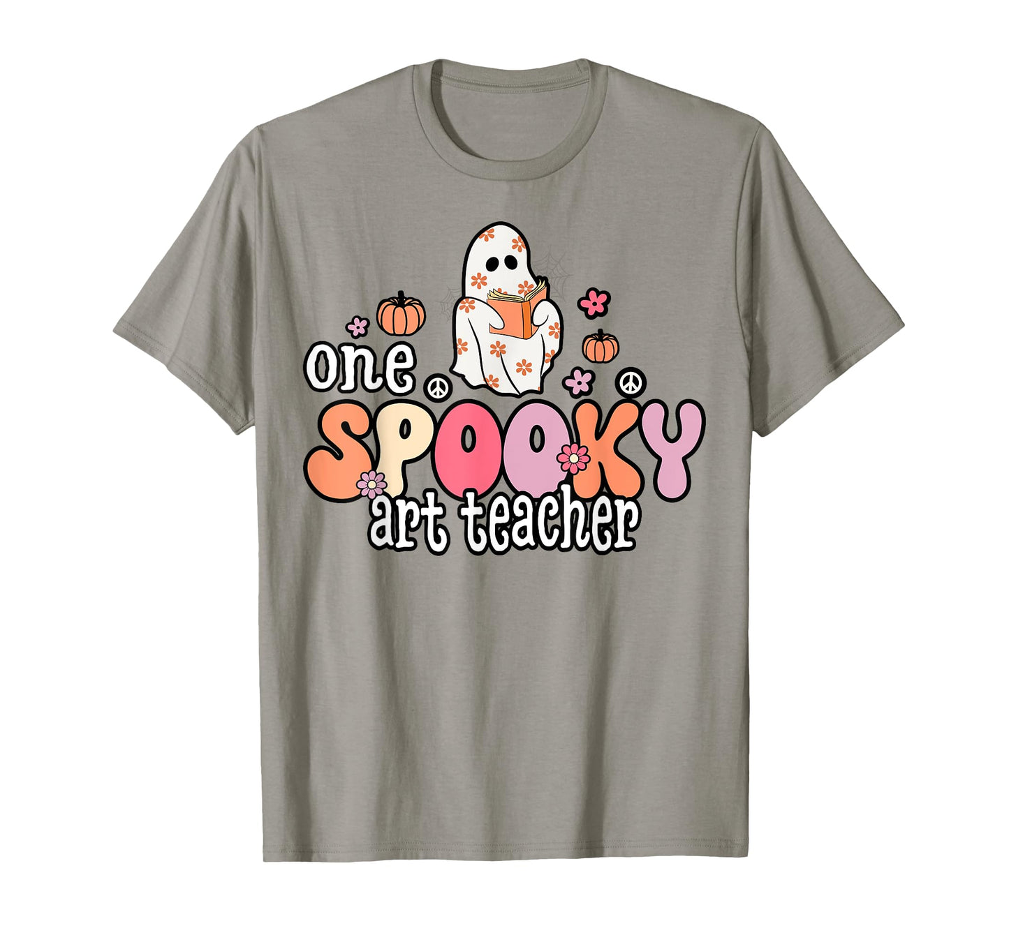One Spooky Art Teacher Halloween Ghost Costume Retro Teacher Men Women T-Shirt