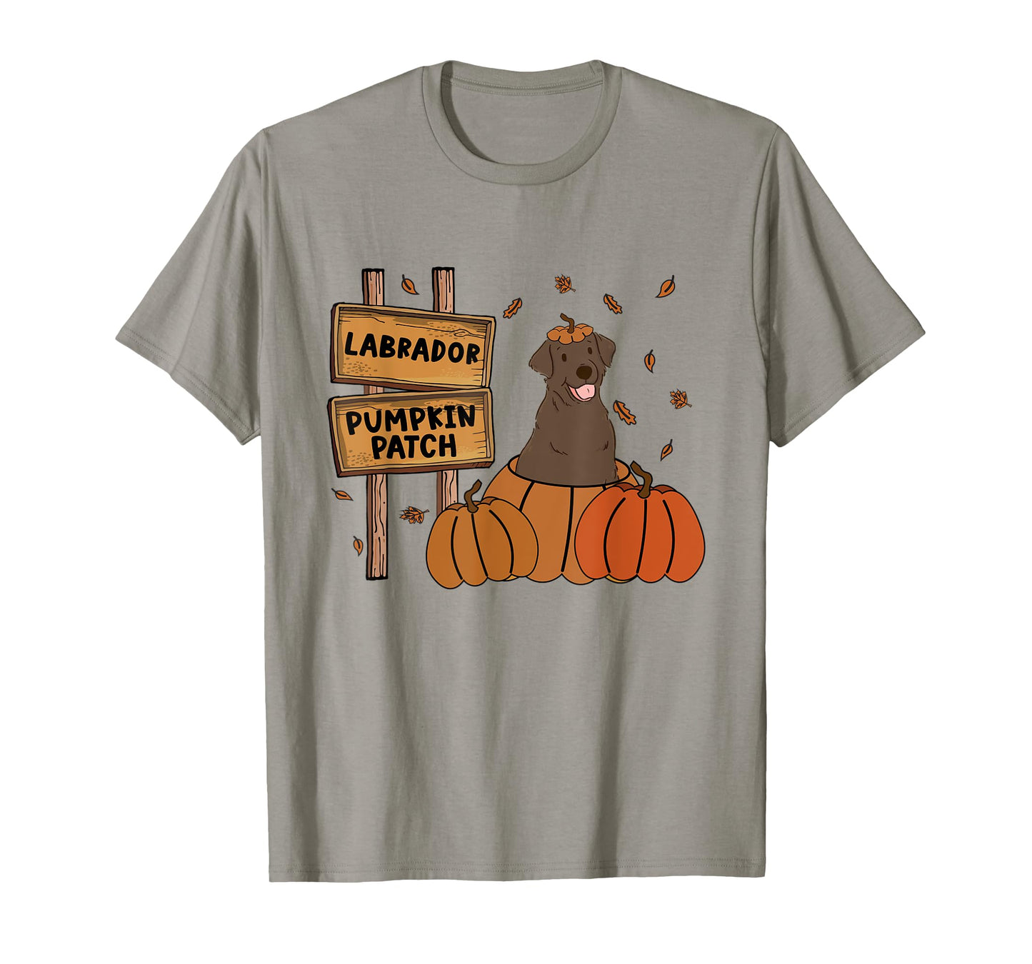 Labrador Pumpkin Patch Lab Lovers Thanksgiving Halloween T-Shirt