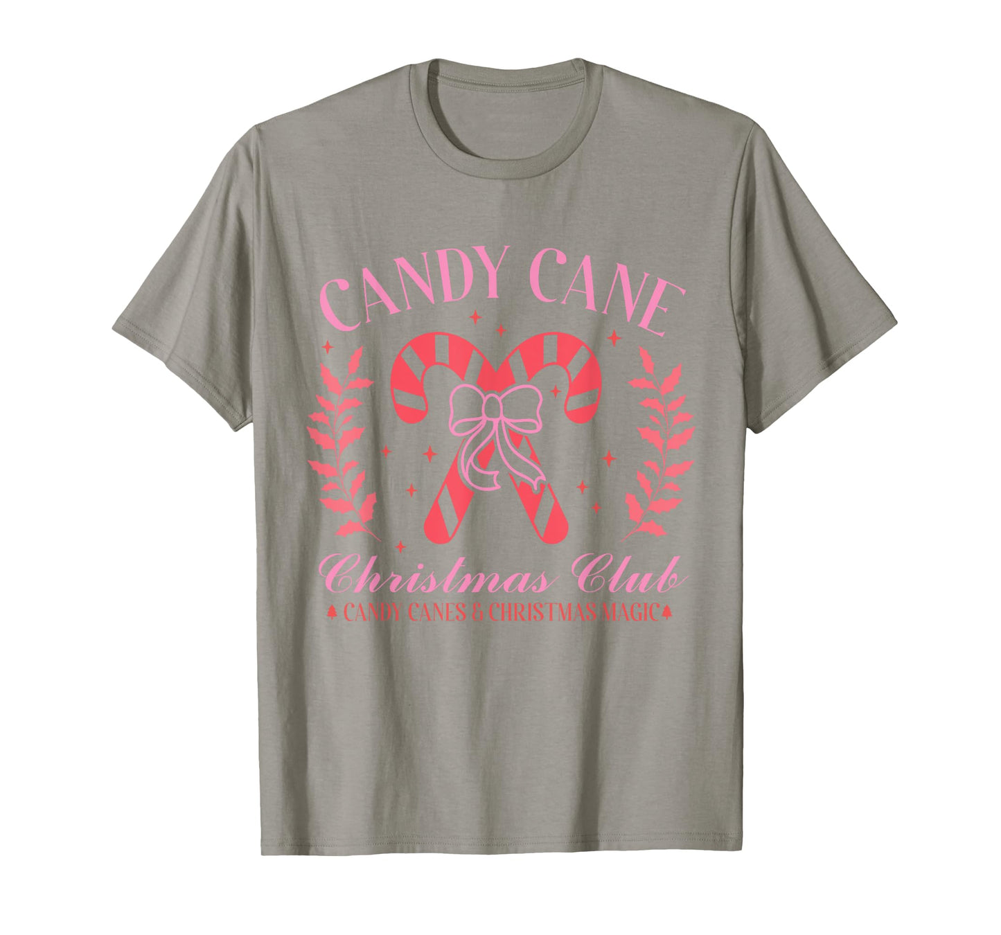 Candy Cane Christmas Club Shirt Festive Holiday Candy Canes T-Shirt
